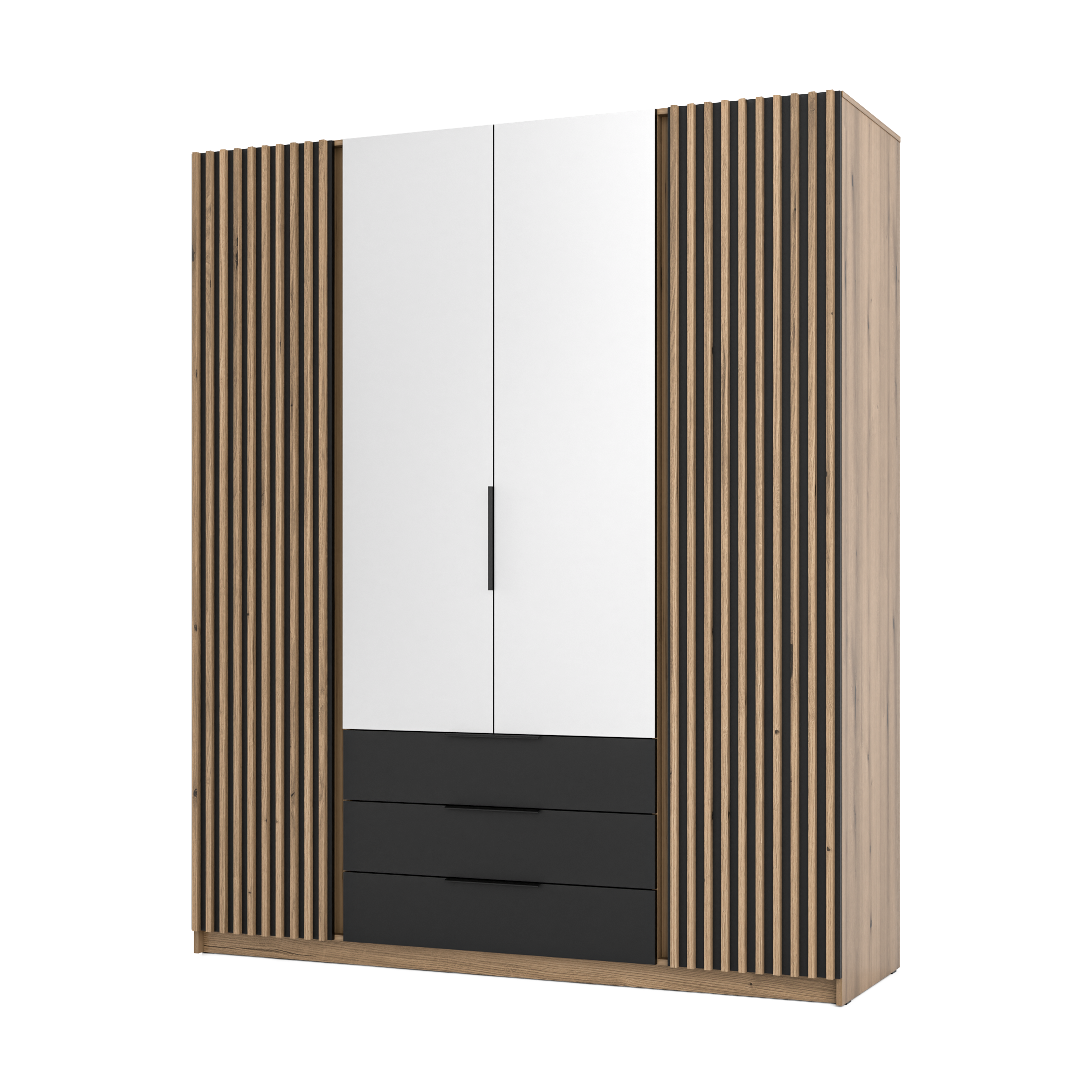 LE KAJA EV/BL-EV 2LAM 2 3S Wardrobe with Mirror