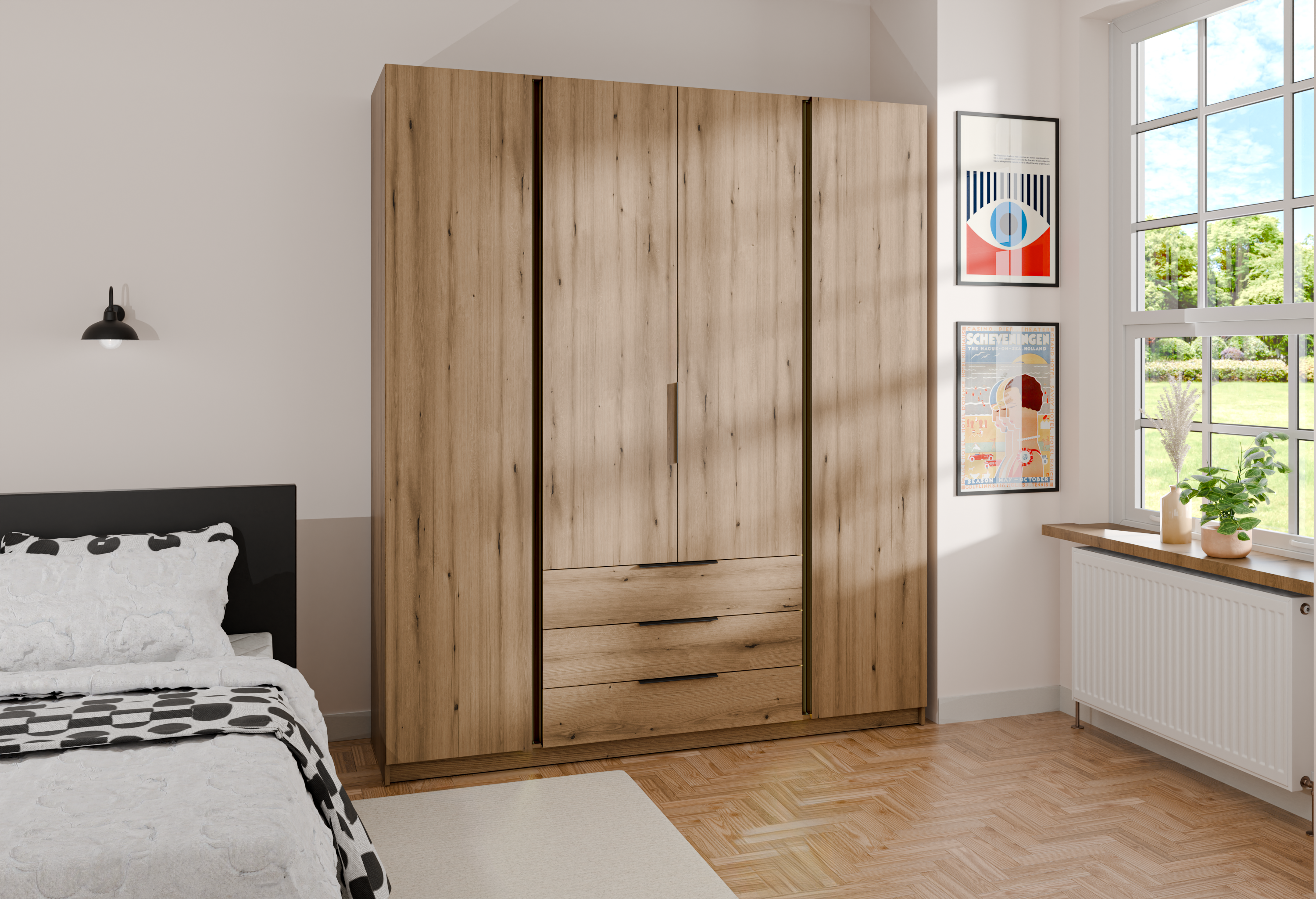 LE KAJA EV/EV 4F 3S Kleiderschrank