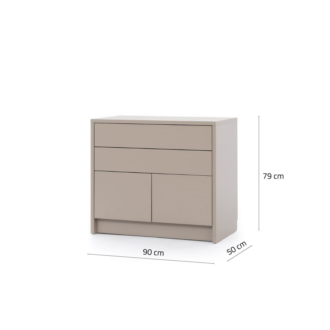 Customizable Genius Murphy Bed Furniture Set 120 × 200 cm – Cashmere