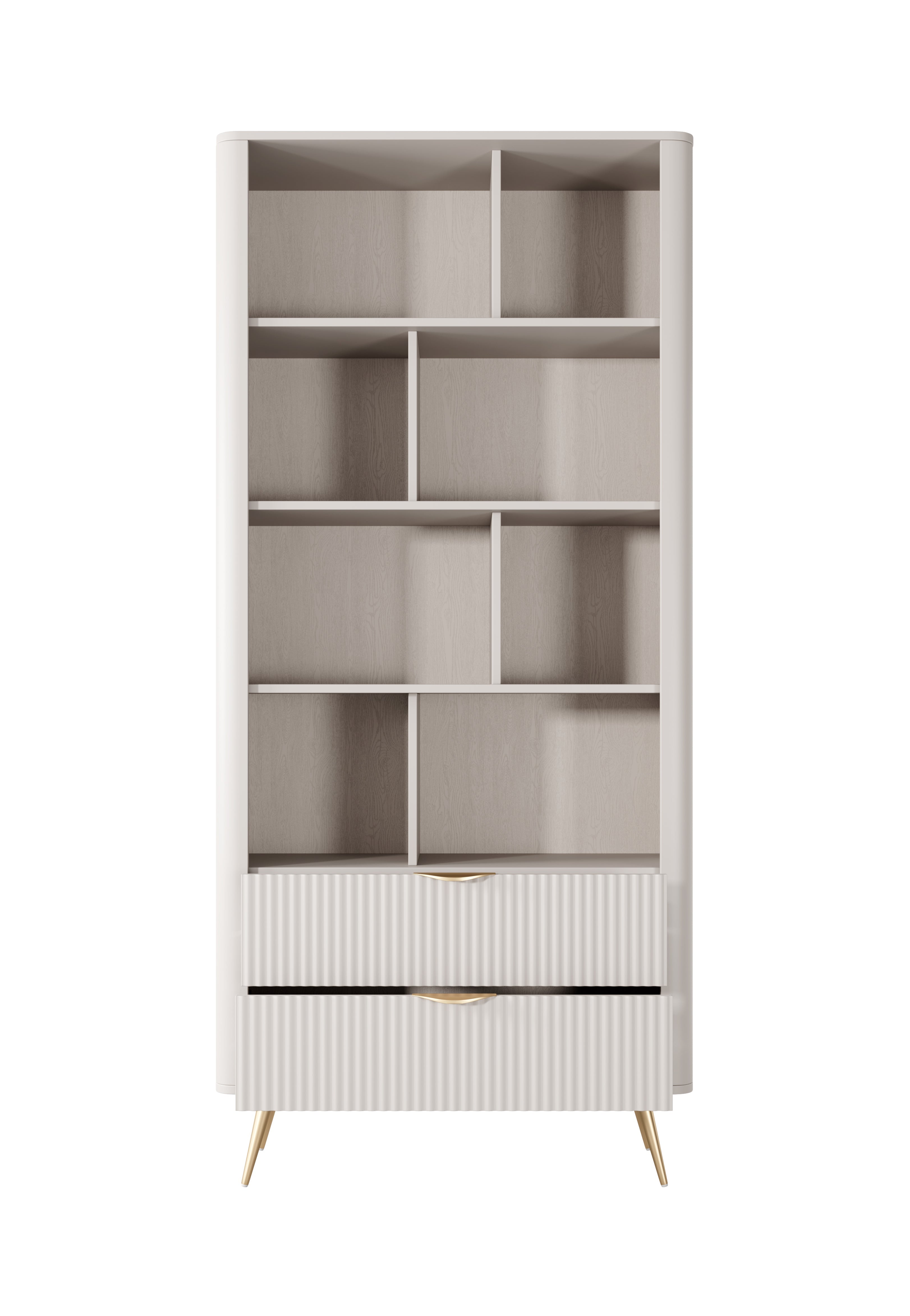 Lask Lante – Bookcase Beige (88.2 × 193.8 × 38 cm)