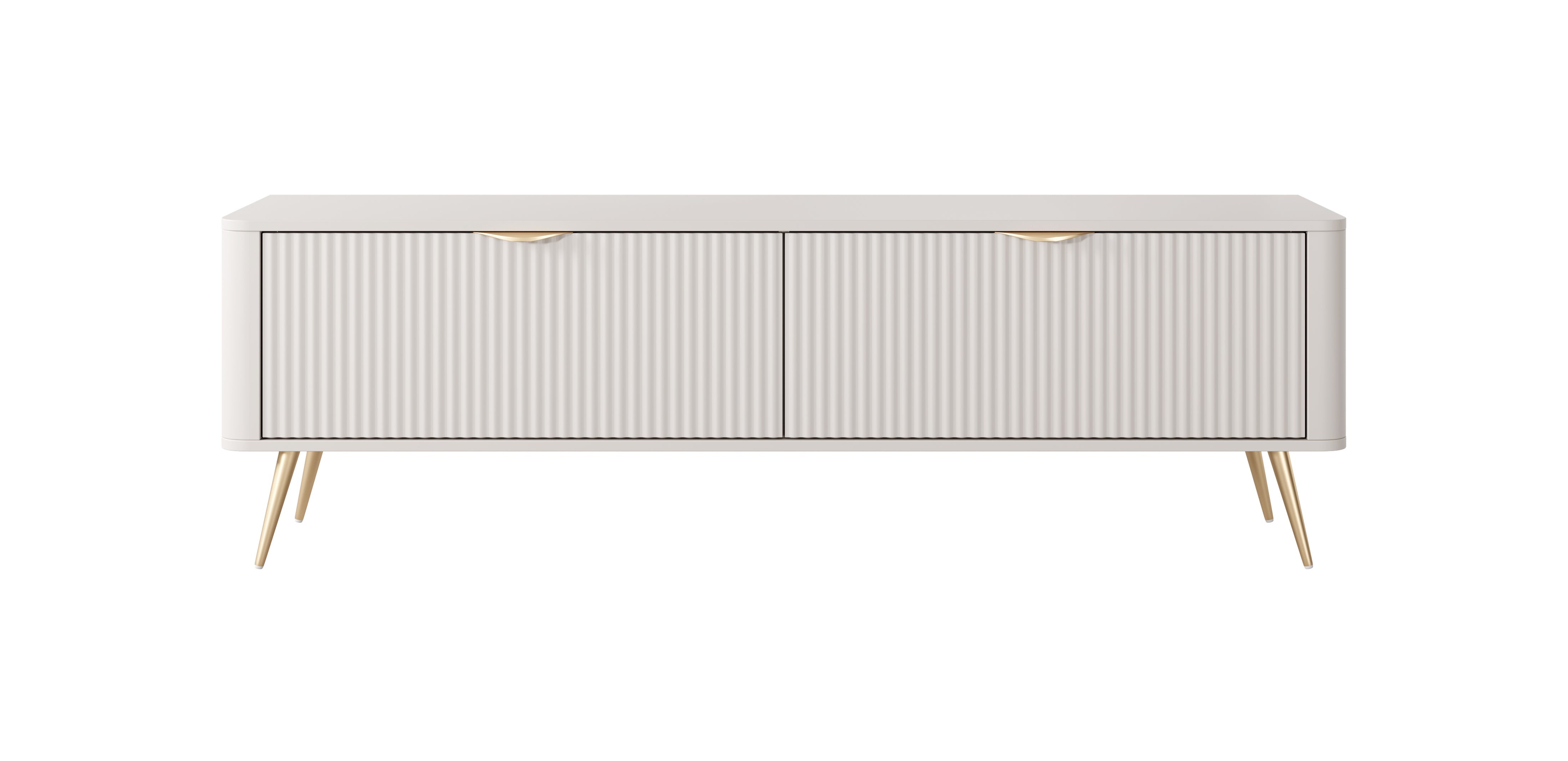 Lask Lante – TV-Schrank 163 cm mit 2 Türen, Beige (163,2 × 51,2 × 38 cm)