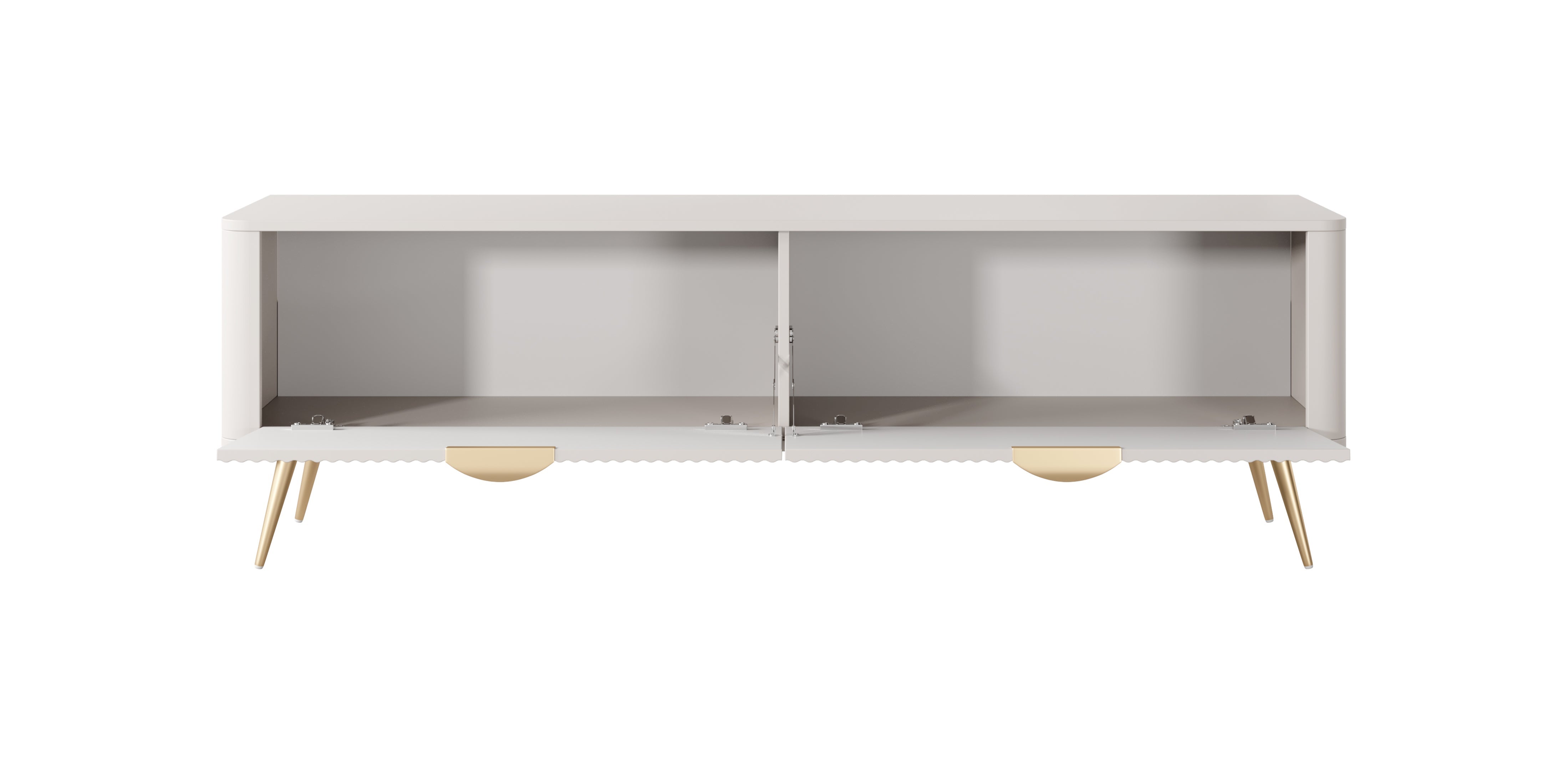 Lask Lante – TV-Schrank 163 cm mit 2 Türen, Beige (163,2 × 51,2 × 38 cm)