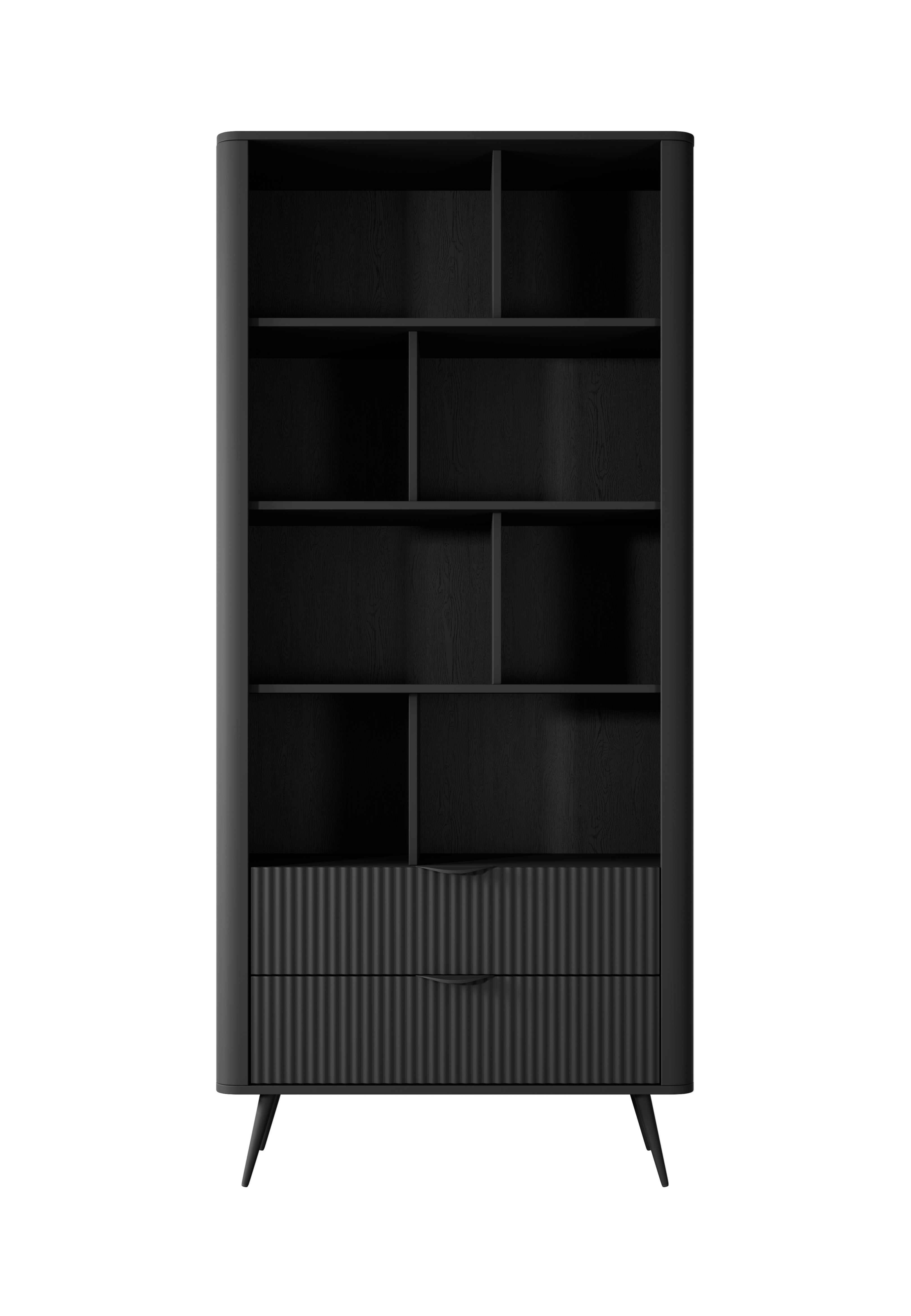 Lask Lante – Bookcase Black (88.2 × 193.8 × 38 cm)