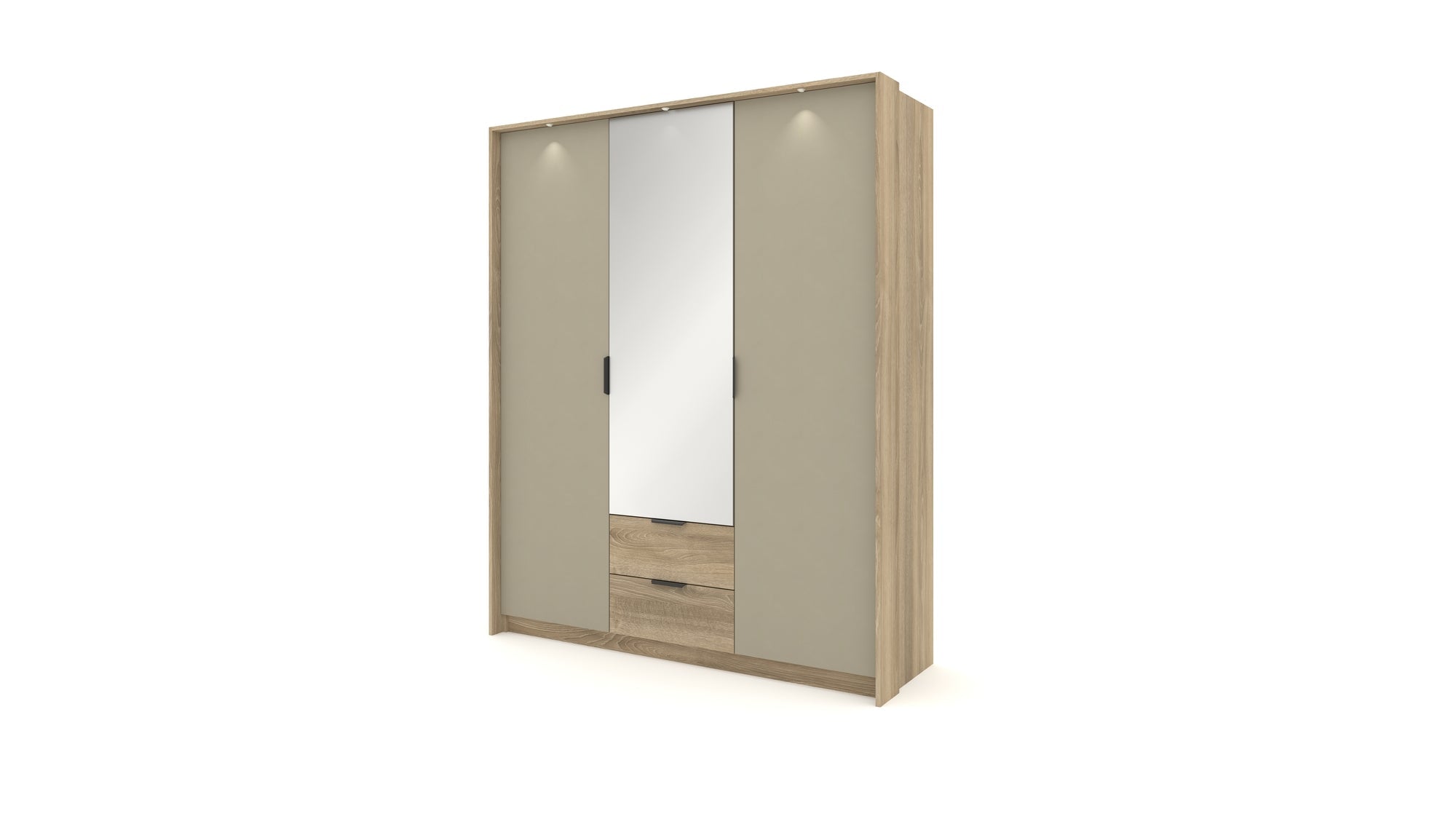 Lask Letto – 3-Door Wardrobe with 2 Drawers