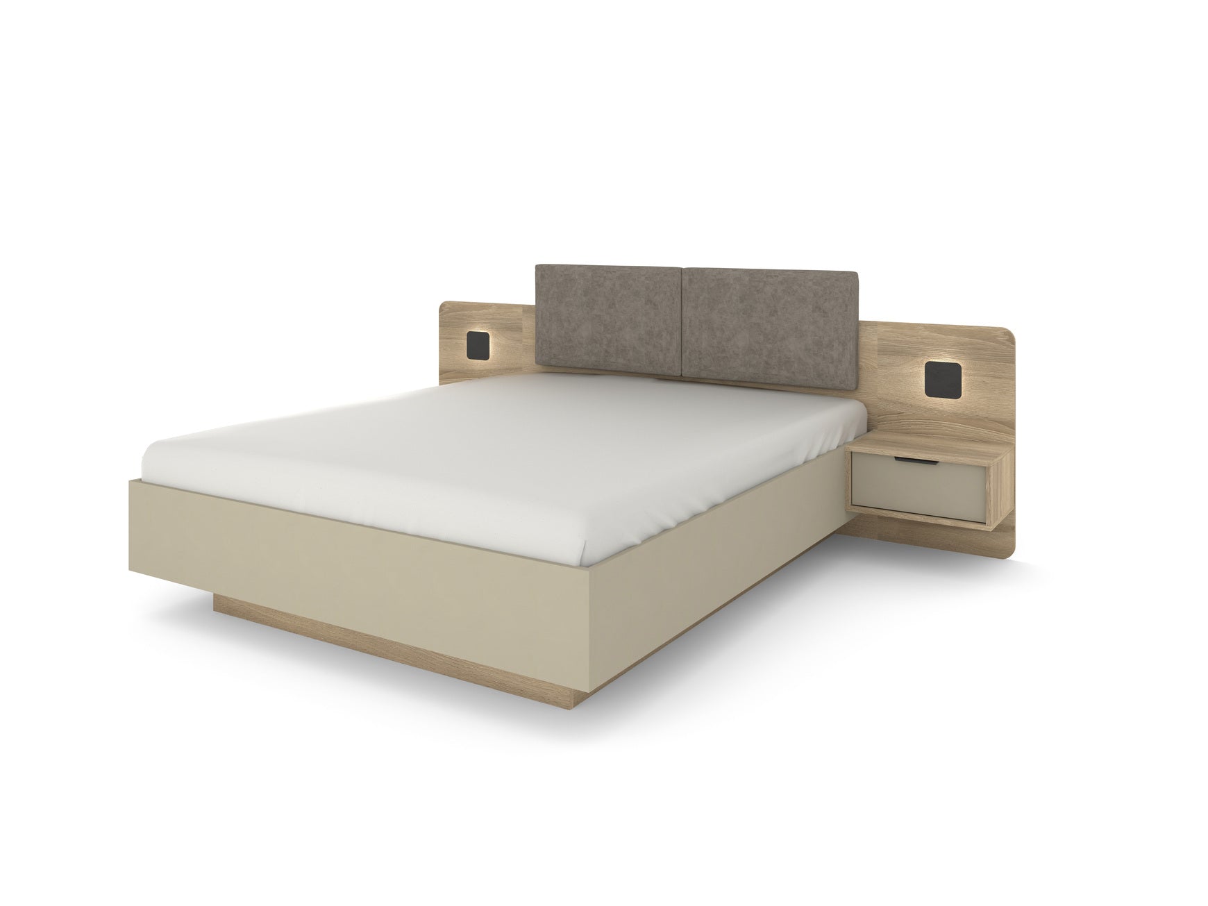 Lask Letto – Bed with Integrated Nightstands