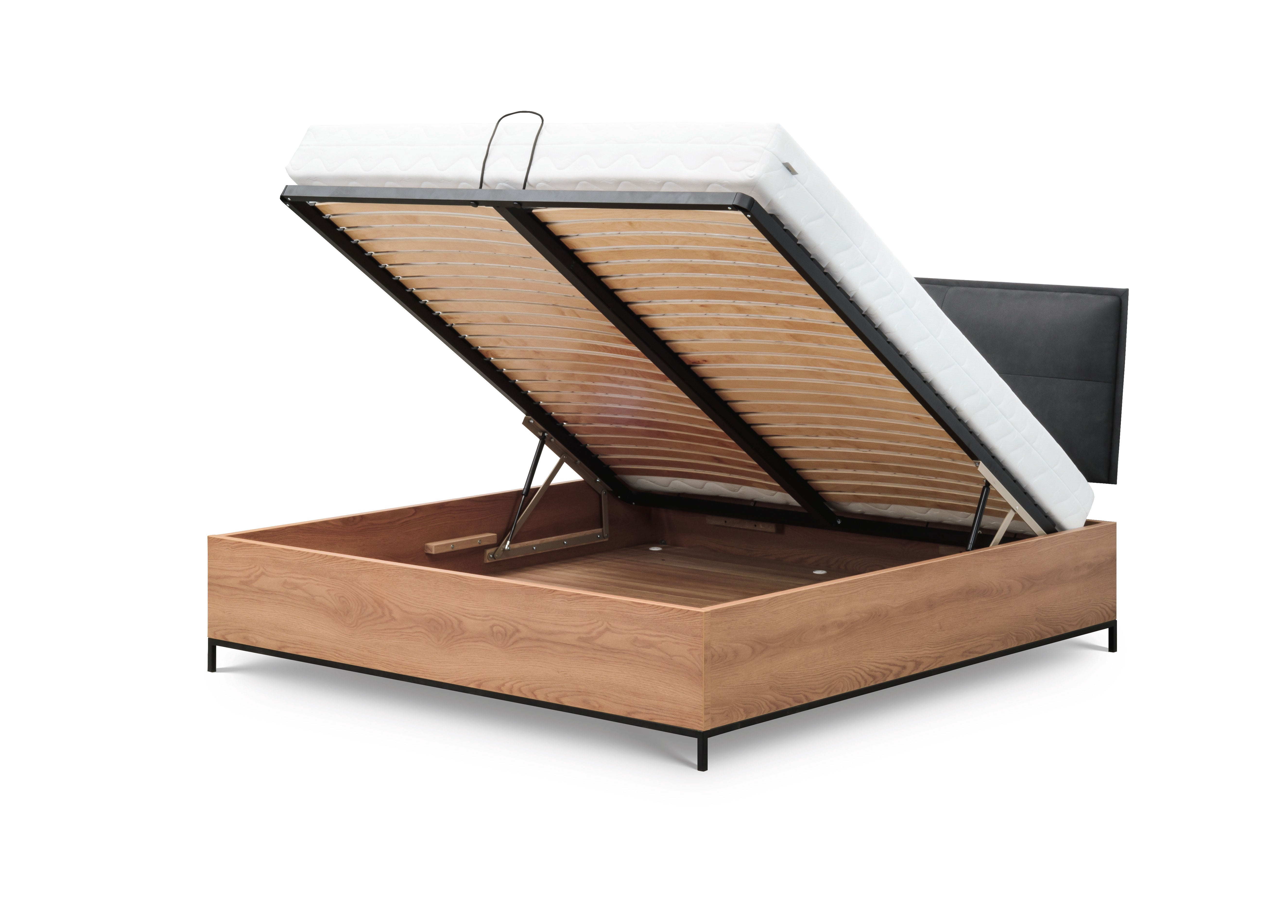 NE Loft Caramel – Bett mit Stauraum 180 x 200 cm