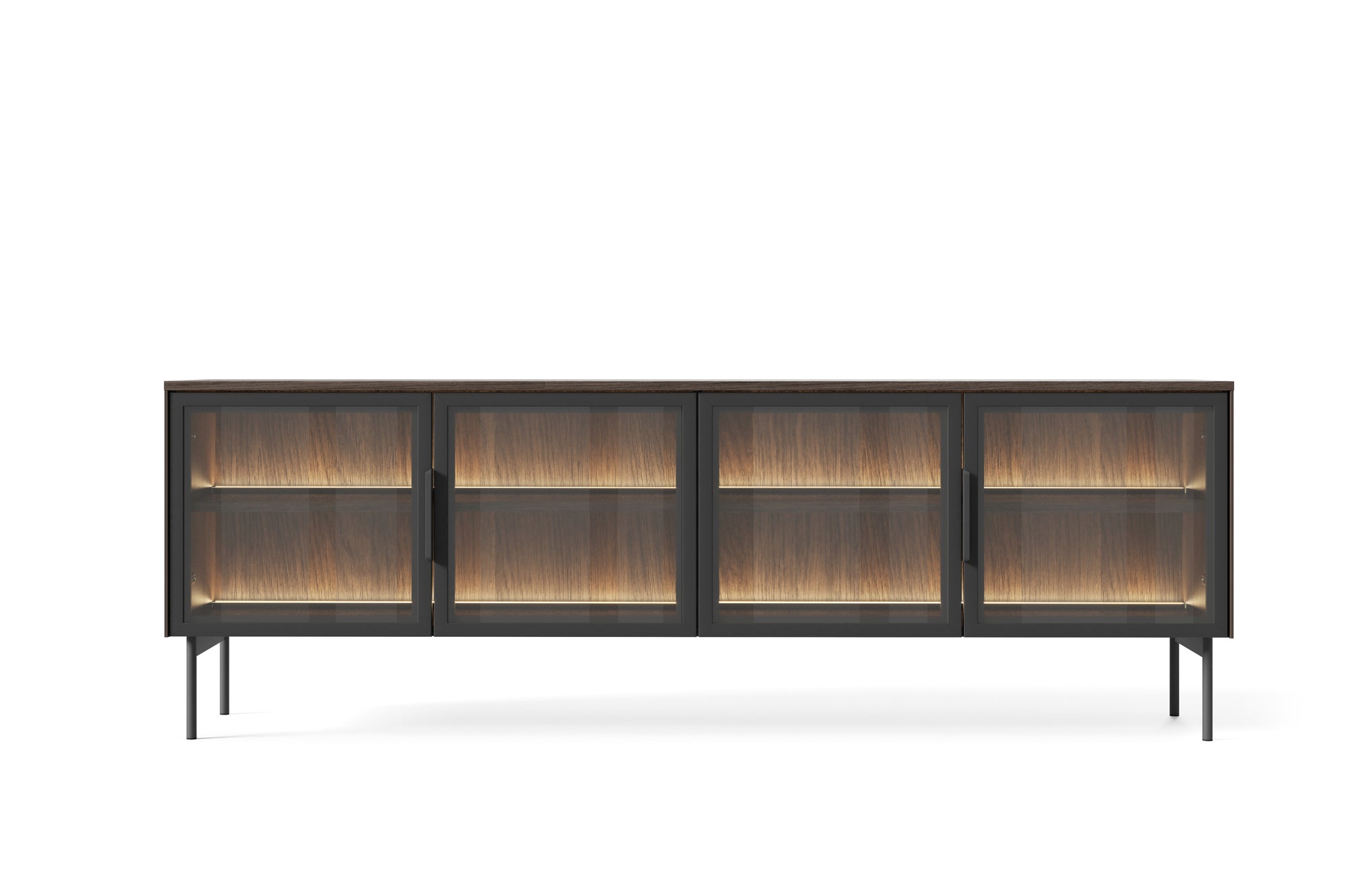 Lask LUMI 4D TV Stand with LED Lighting – Oak Dunin