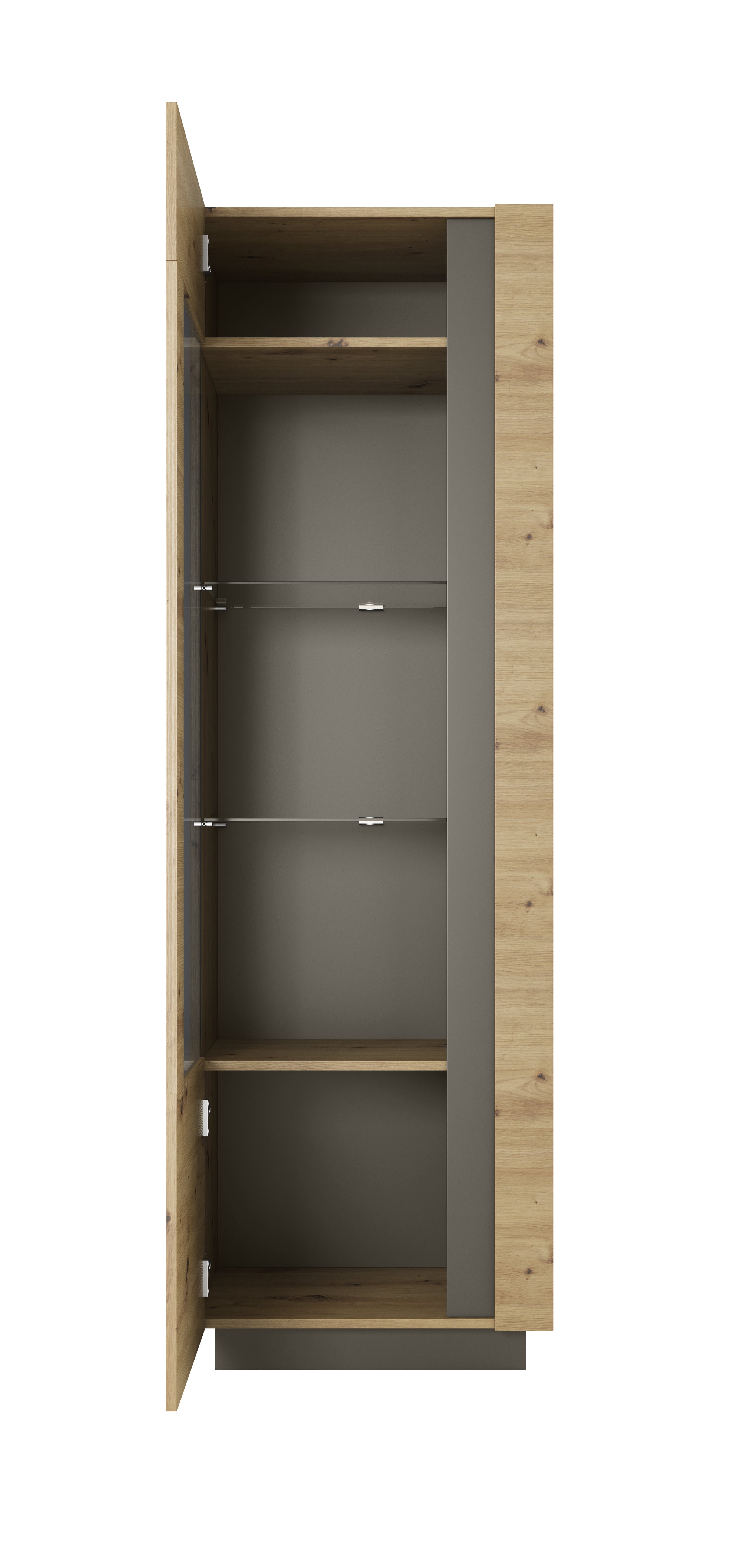 Lask ARCO High Display Cabinet 60 – 60 x 40 x 193.5 cm – Artisan Oak