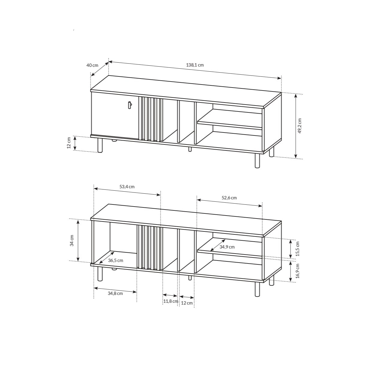 Lask Madis – TV-Ständer 138 cm