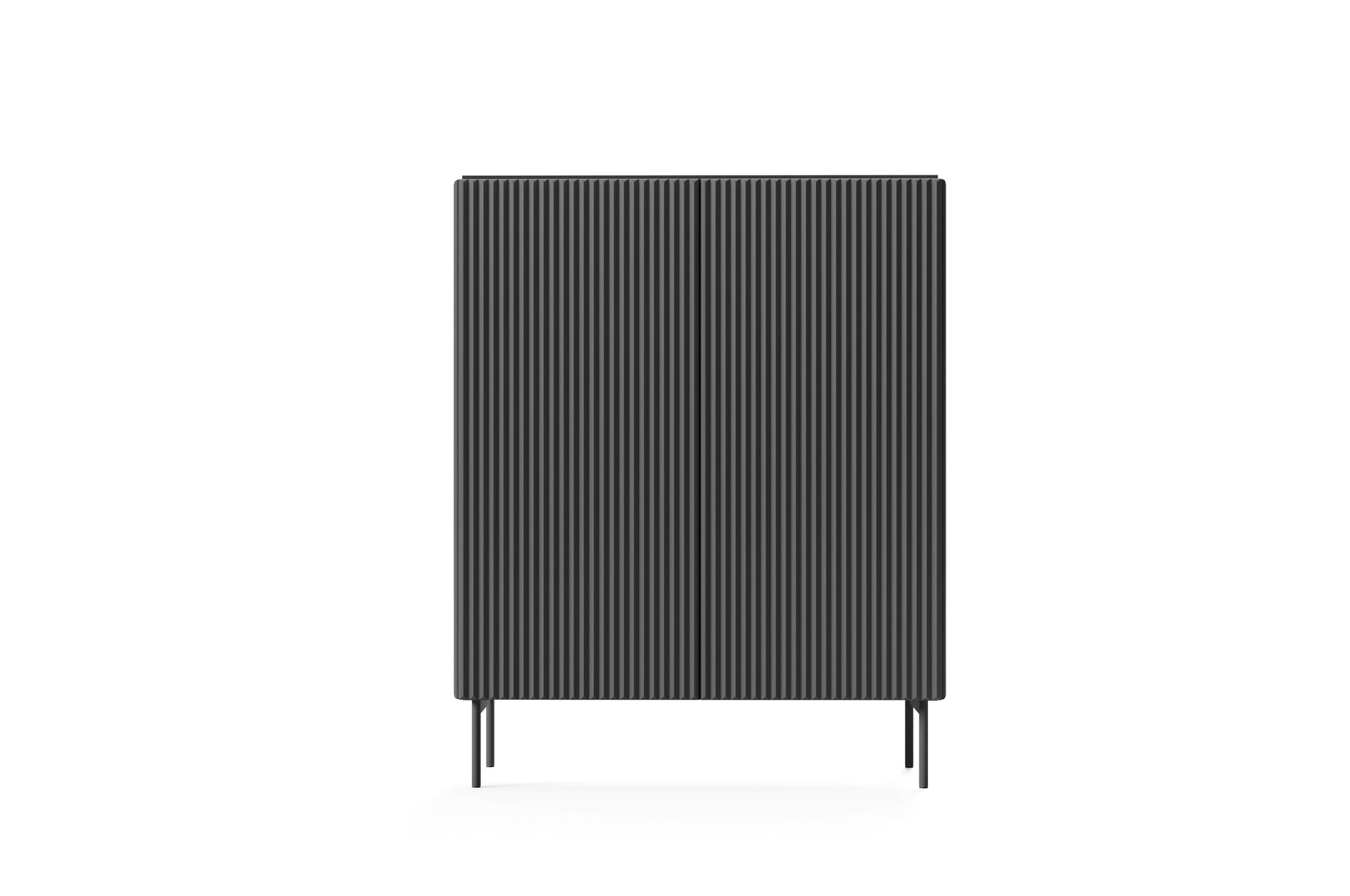 Lask Multi Black – High Sideboard 2 Doors (98.6 × 123 × 39.8 cm)