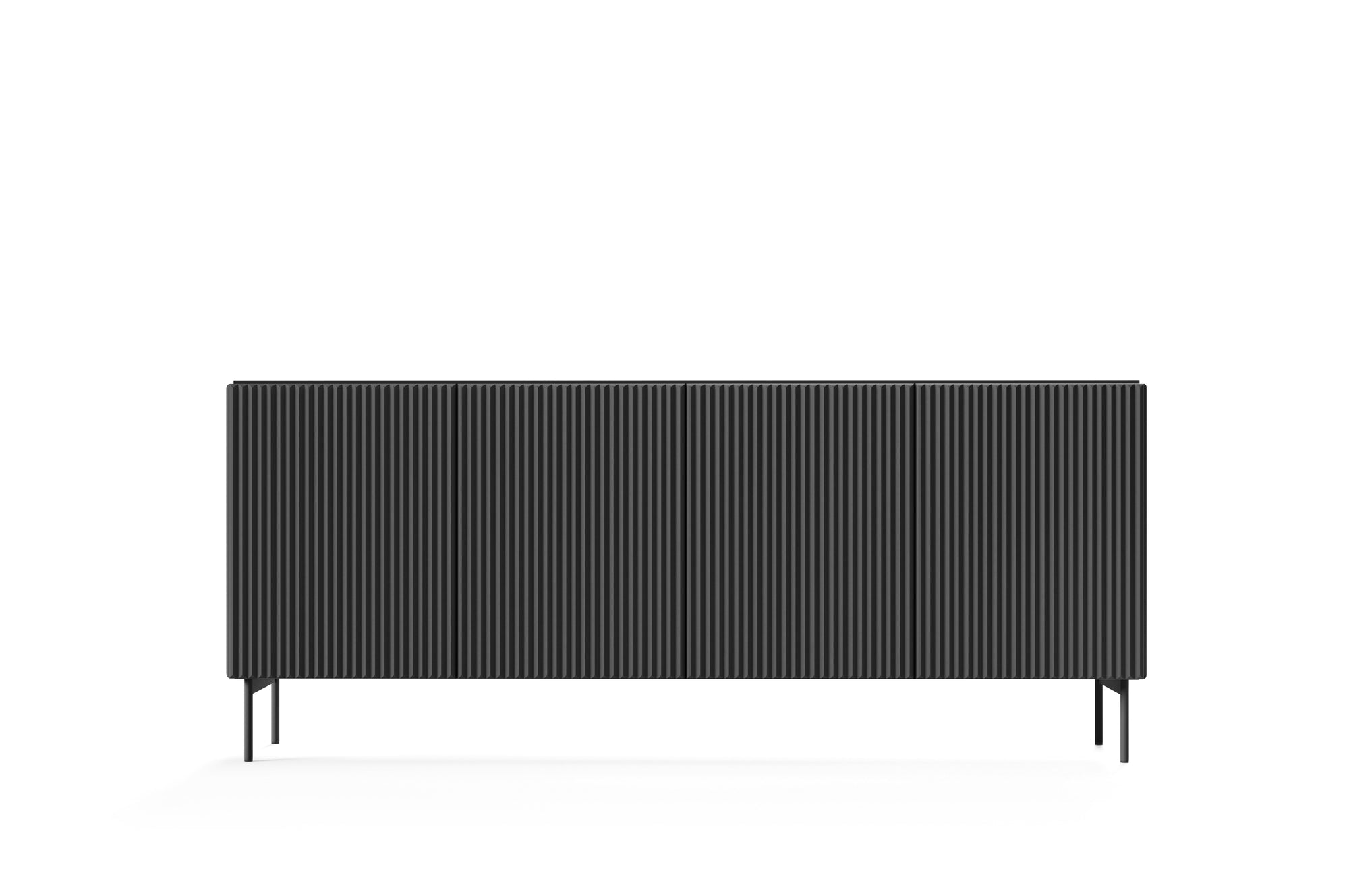 Lask Multi Black – Sideboard 195 cm with 4 Doors (195.2 × 81.2 × 39.8 cm)