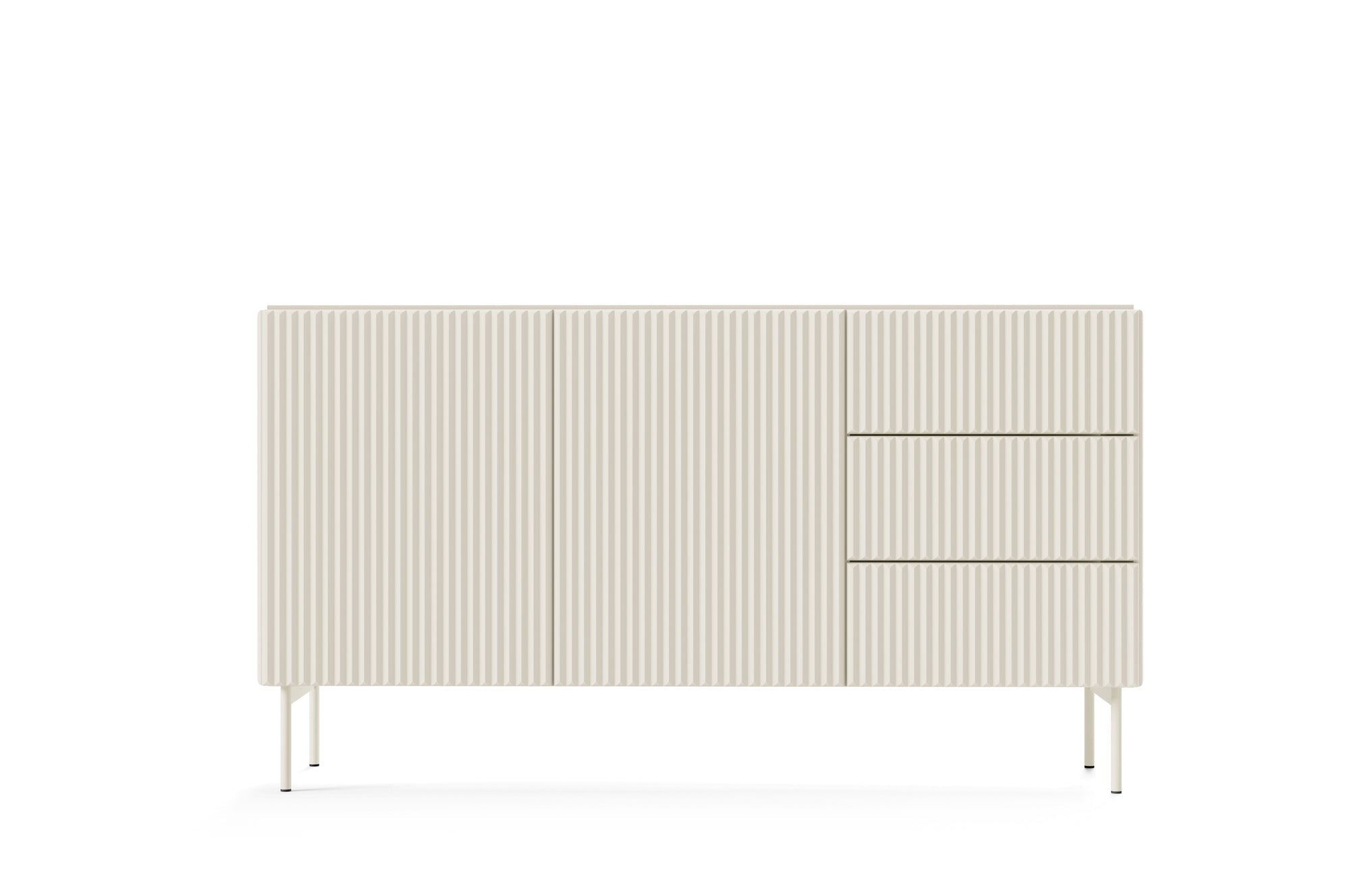Lask Multi Cashmere – Sideboard 147 cm with 2 Doors and 3 Drawers (147 × 81.2 × 39.8 cm)