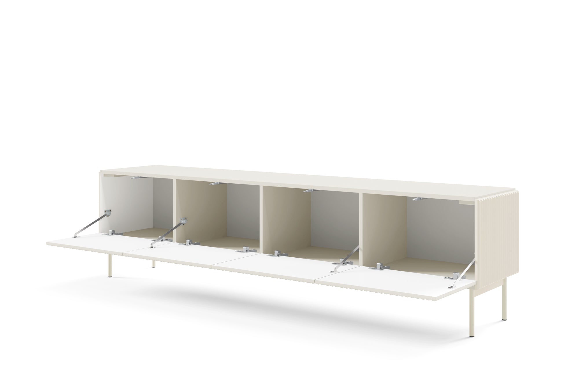 Lask Multi Cashmere – TV Cabinet 195 cm with 4 Doors (195.2 × 51.2 × 39.8 cm)