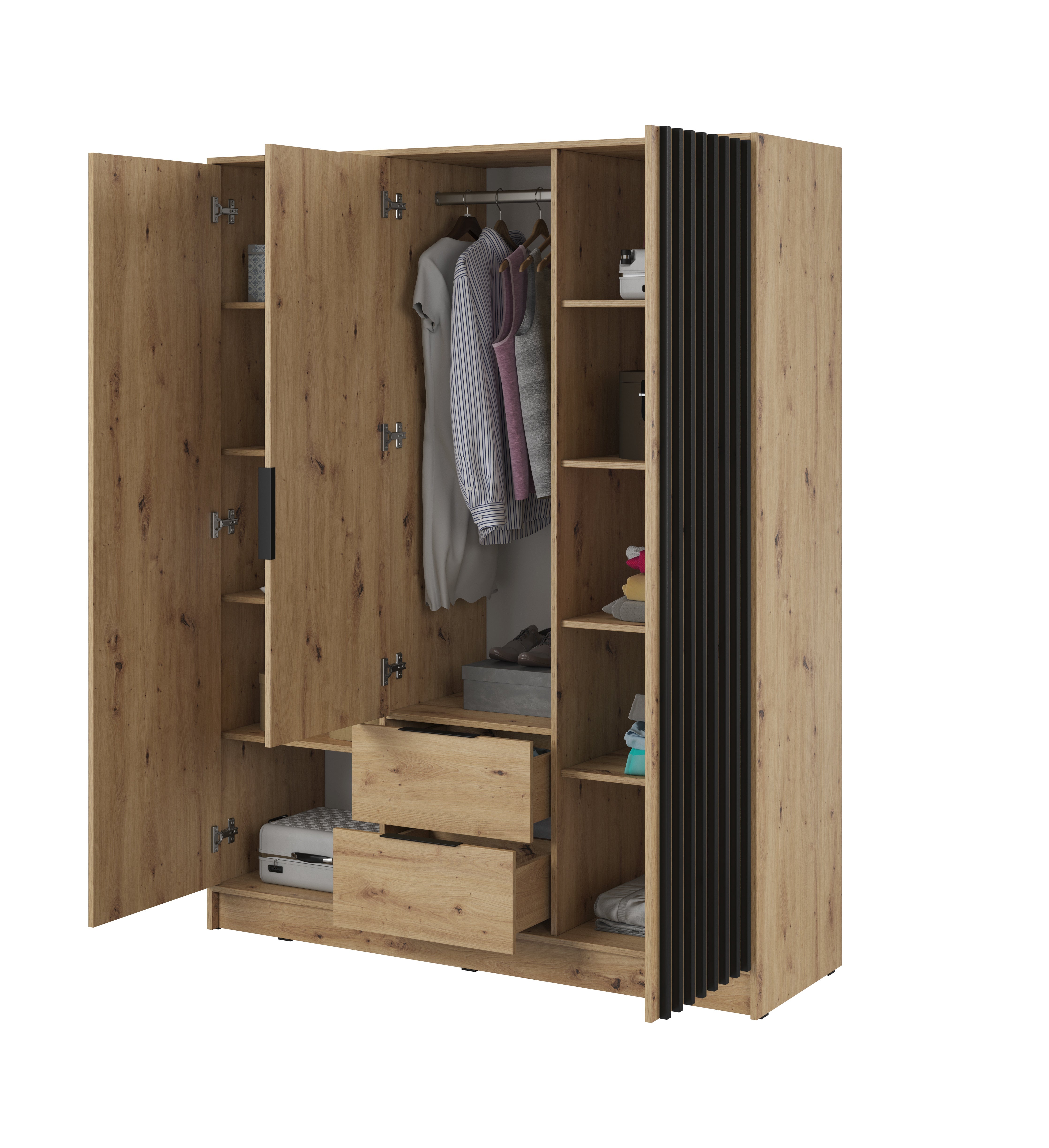 Nelly 3D Wardrobe with Mirror Artisan