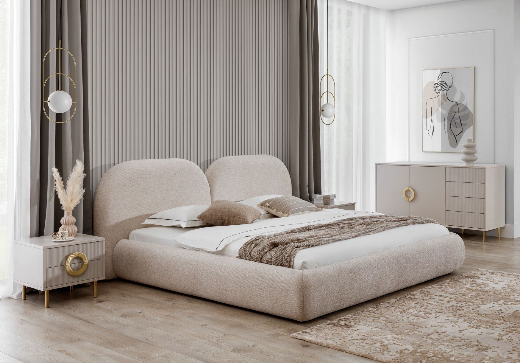 NE Nubo Upholstered Bed 180 x 200 cm – No Storage