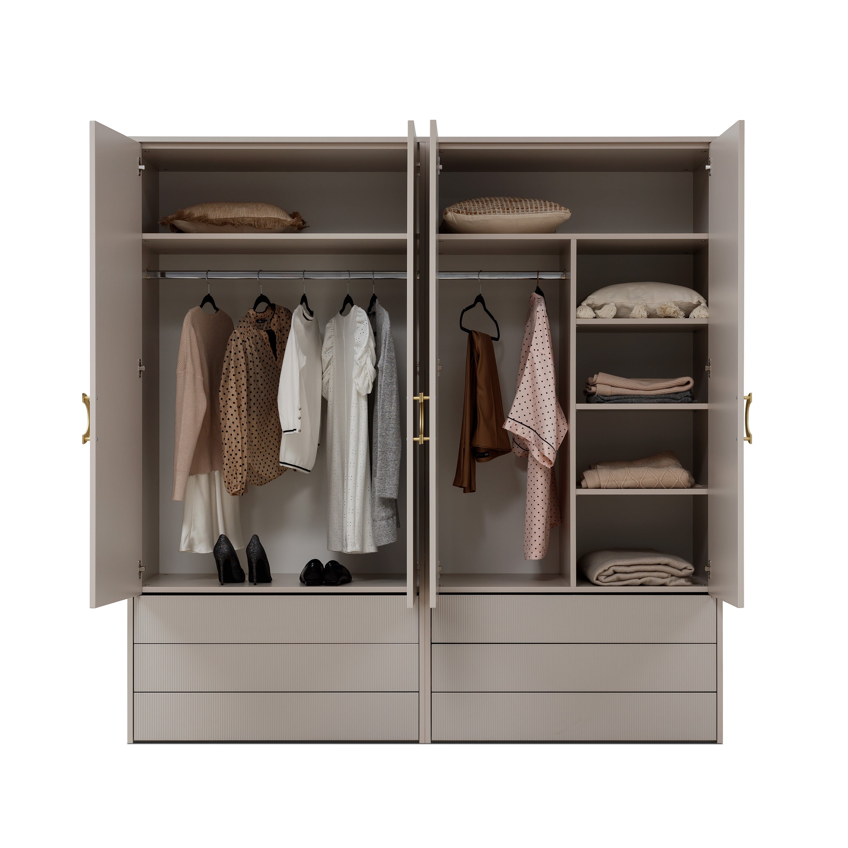 NE Nubo Wardrobe 2 Doors 3 Drawers – 100 cm