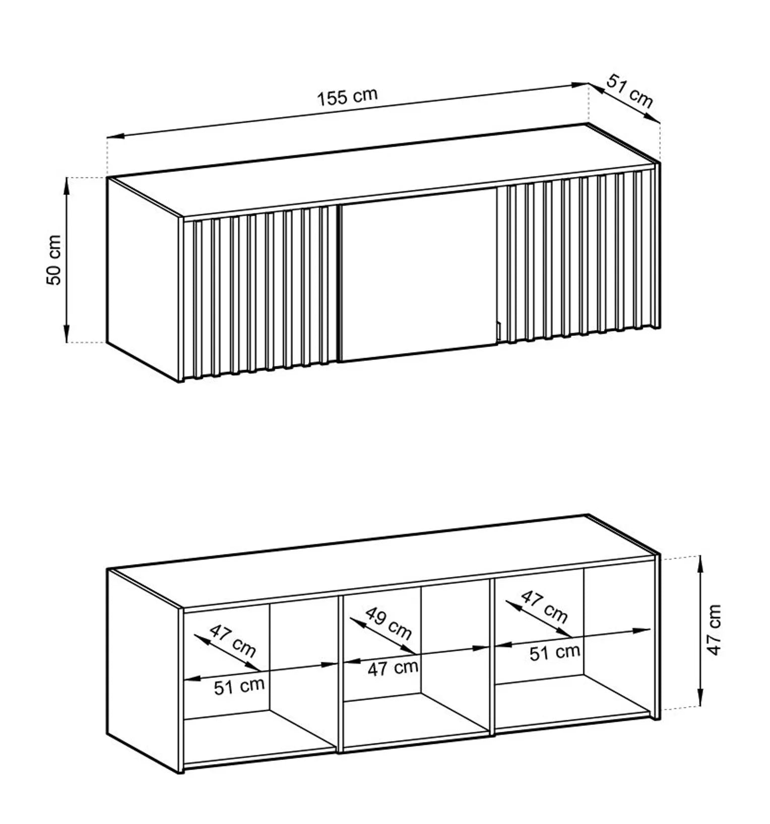 NELLY 3D WARDROBE EXTENSION Cashmere / Black Slats