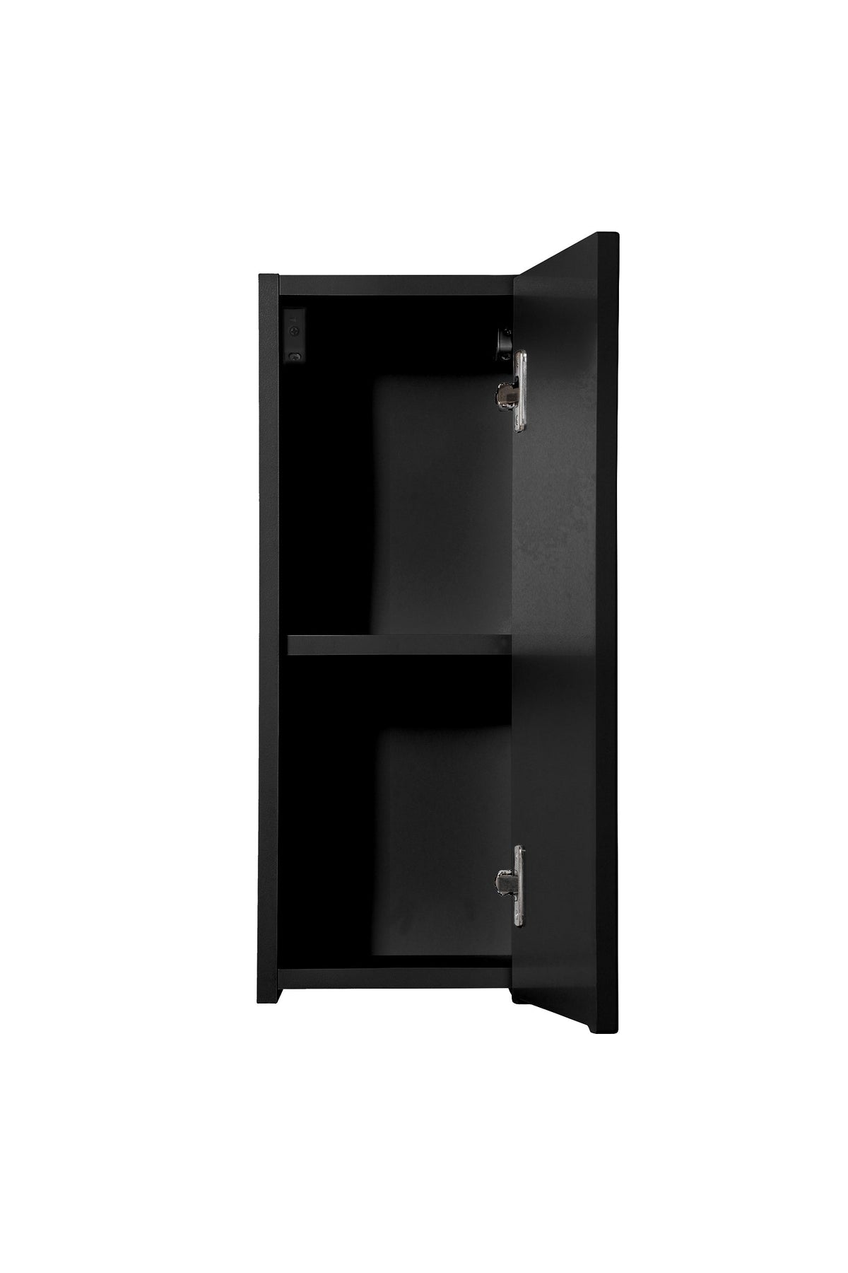 Nova Hochschrank 1-türig – Schwarz Matt, 20 cm