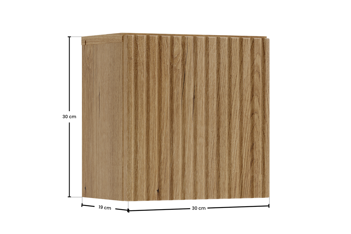 Nova Coast Evoke Qubik Wandschrank 1 Tür – Coast Evoke Eiche, 30×30 cm