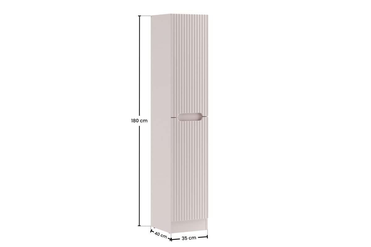 Nova Hochschrank mit Wäschekorb Cashmere – Cashmere Matt, 35 cm