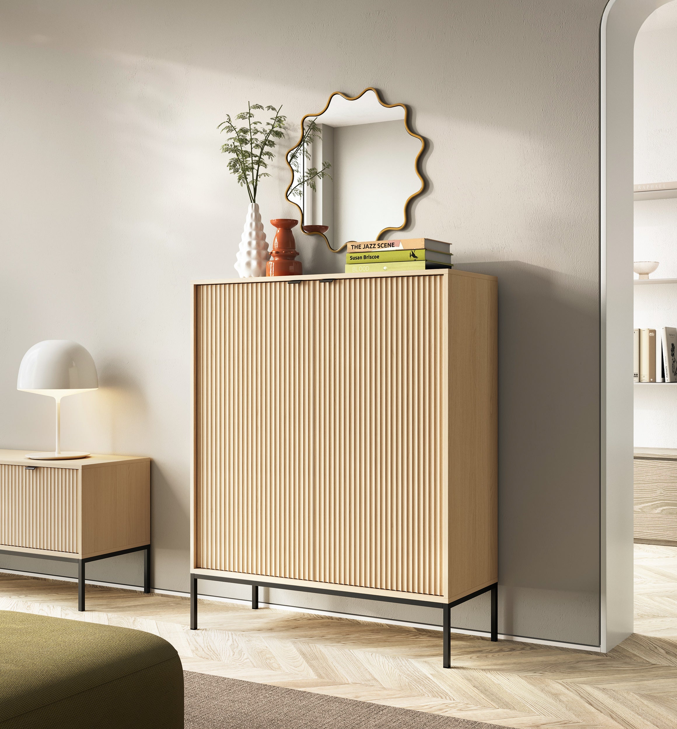 Nova Kommode Vincenz's Eiche - Modernes Design mit zwei Türen