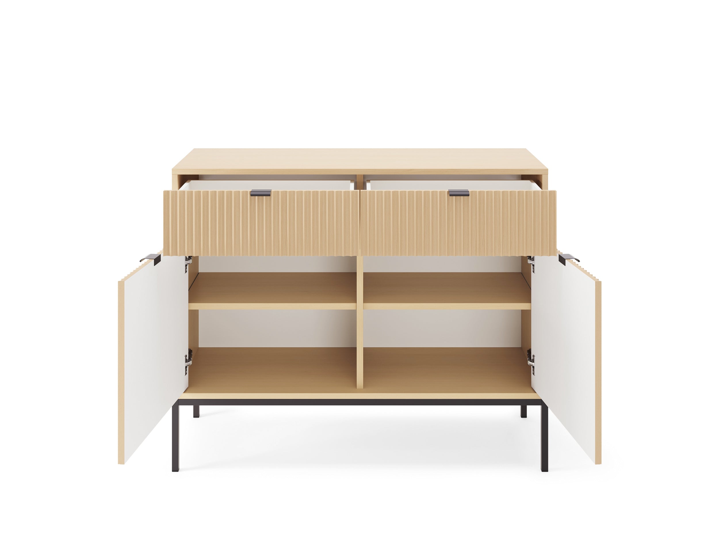 Nova Kommode Vincenz's Eiche - Modernes Design mit zwei Türen und zwei Schubladen