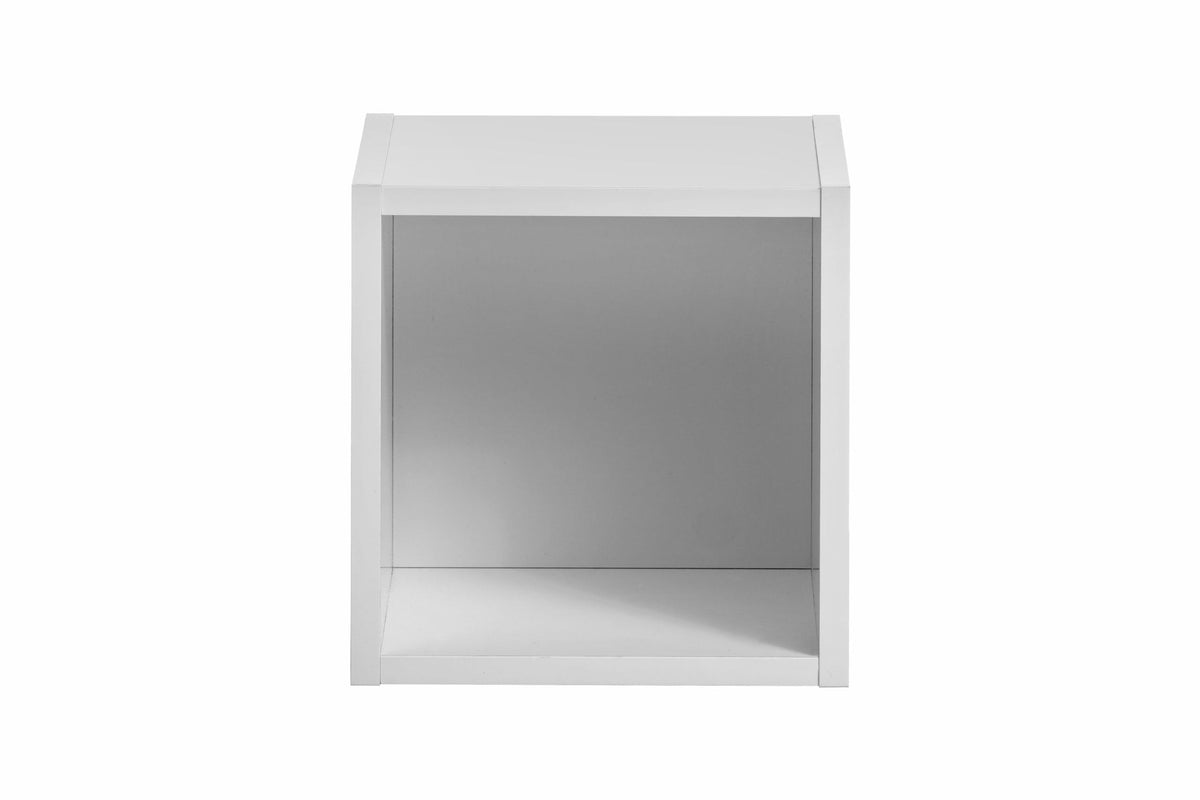 Nova White Qubik offenes Wandregal – Weiß Matt, 27 cm