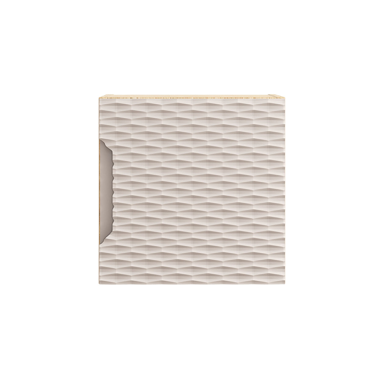 Ocean Qubik Wandschrank – Geölte Eiche / Beige, 35x35 cm