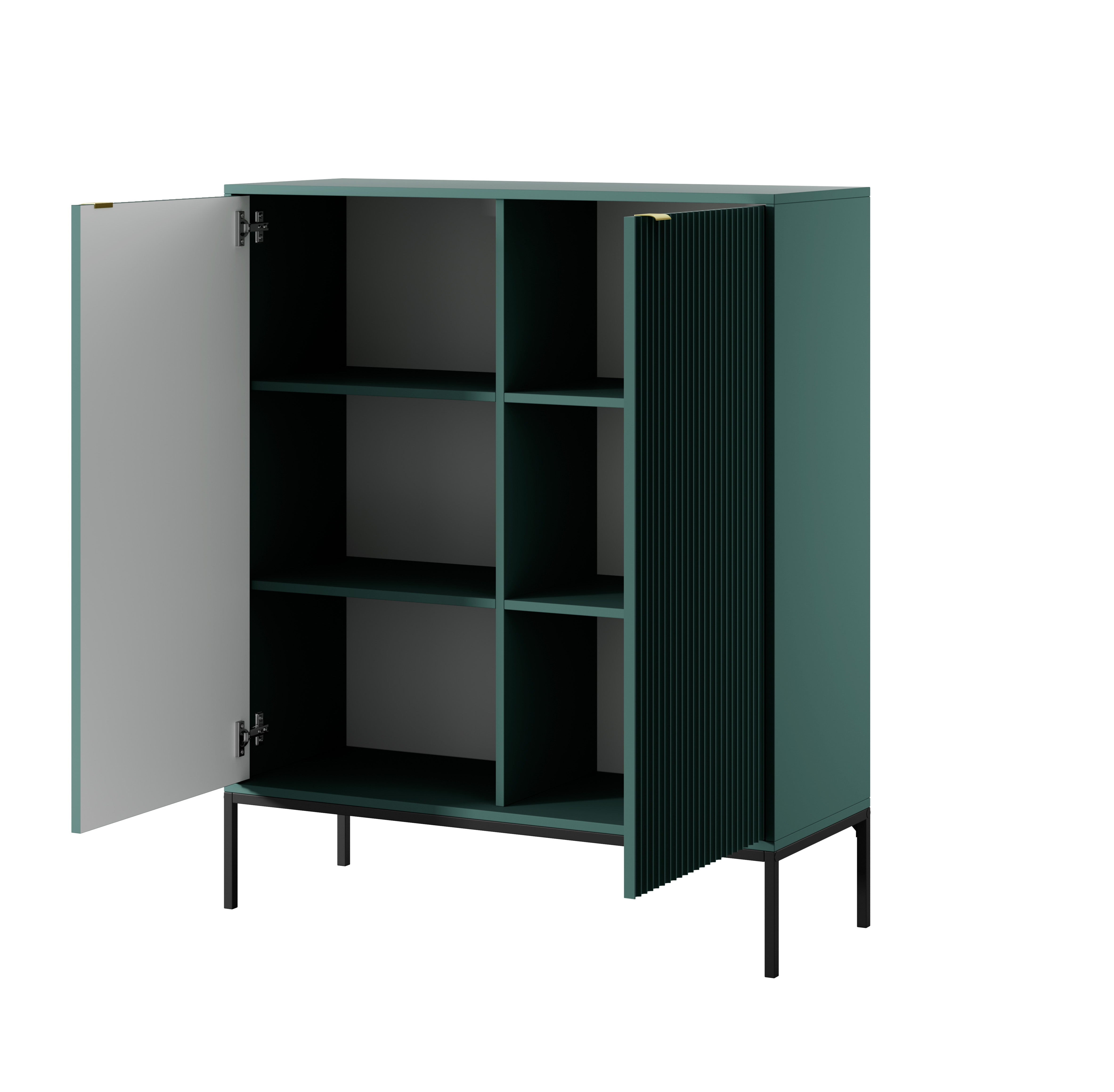 Nova Dresser Labrador Green - Modern Design with Two Push to Open Door