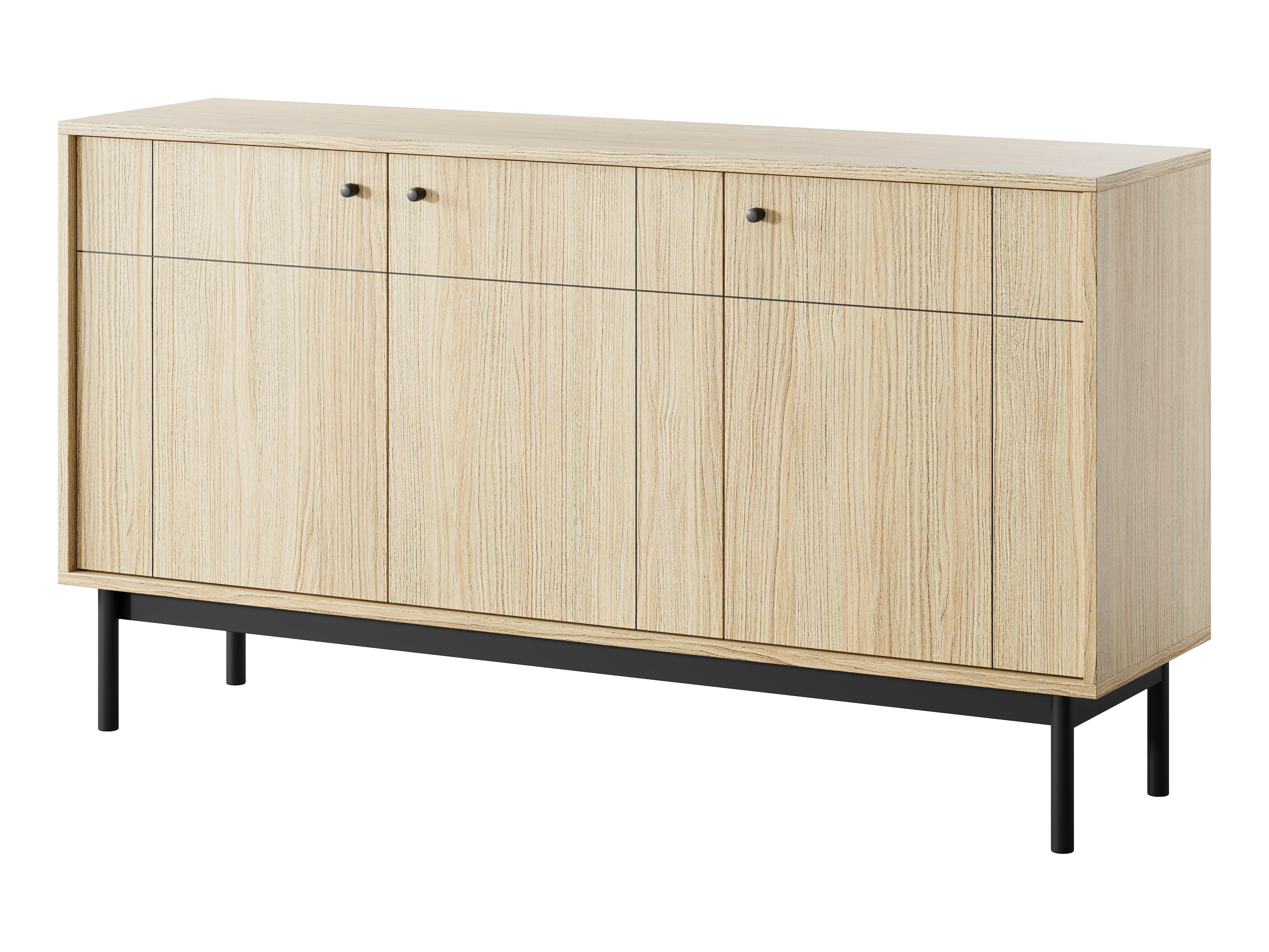 PI Japandi Dreitüriges K154 Sideboard in Eiche Linea