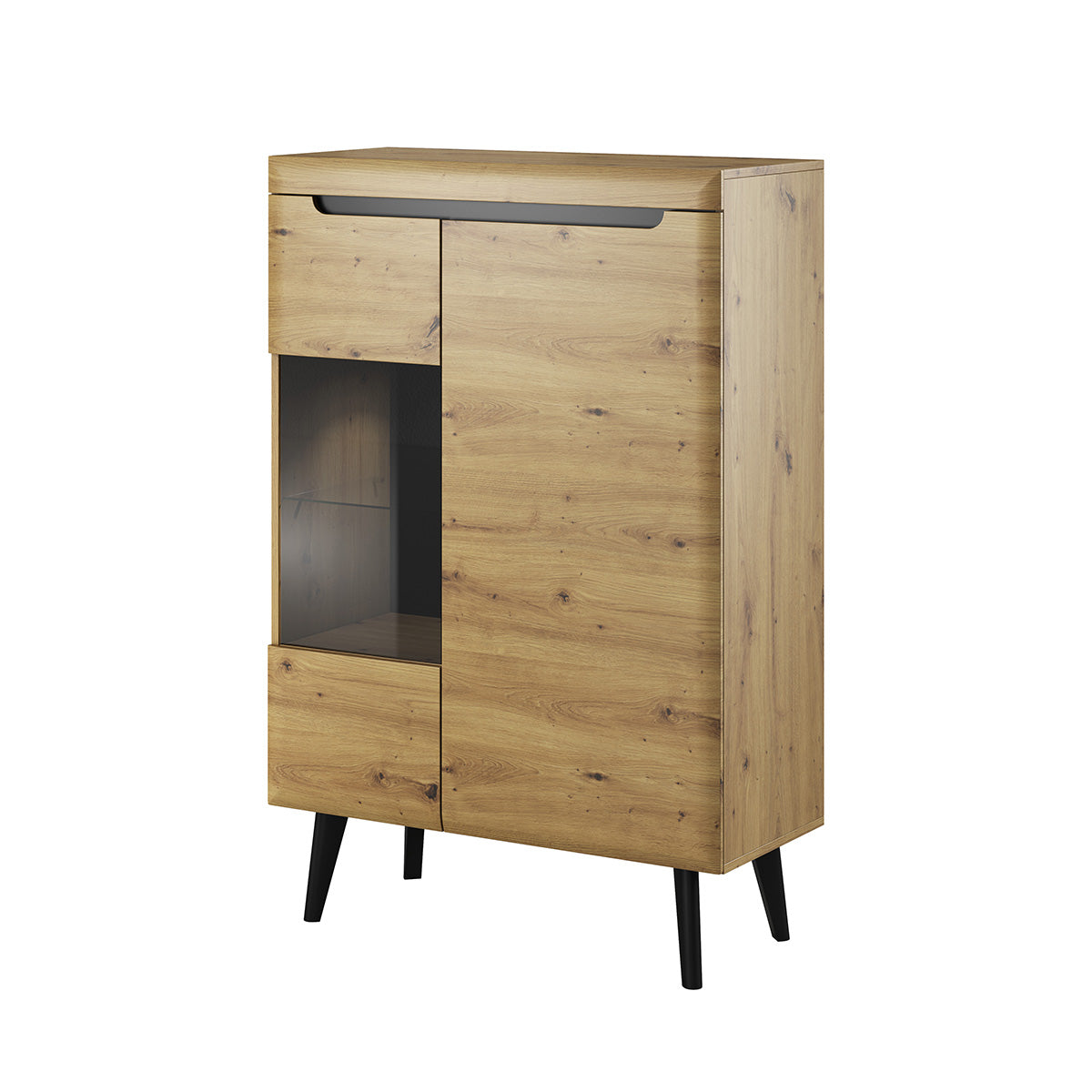 Nordi Cabinet Display Artisan Oak- Scandic style