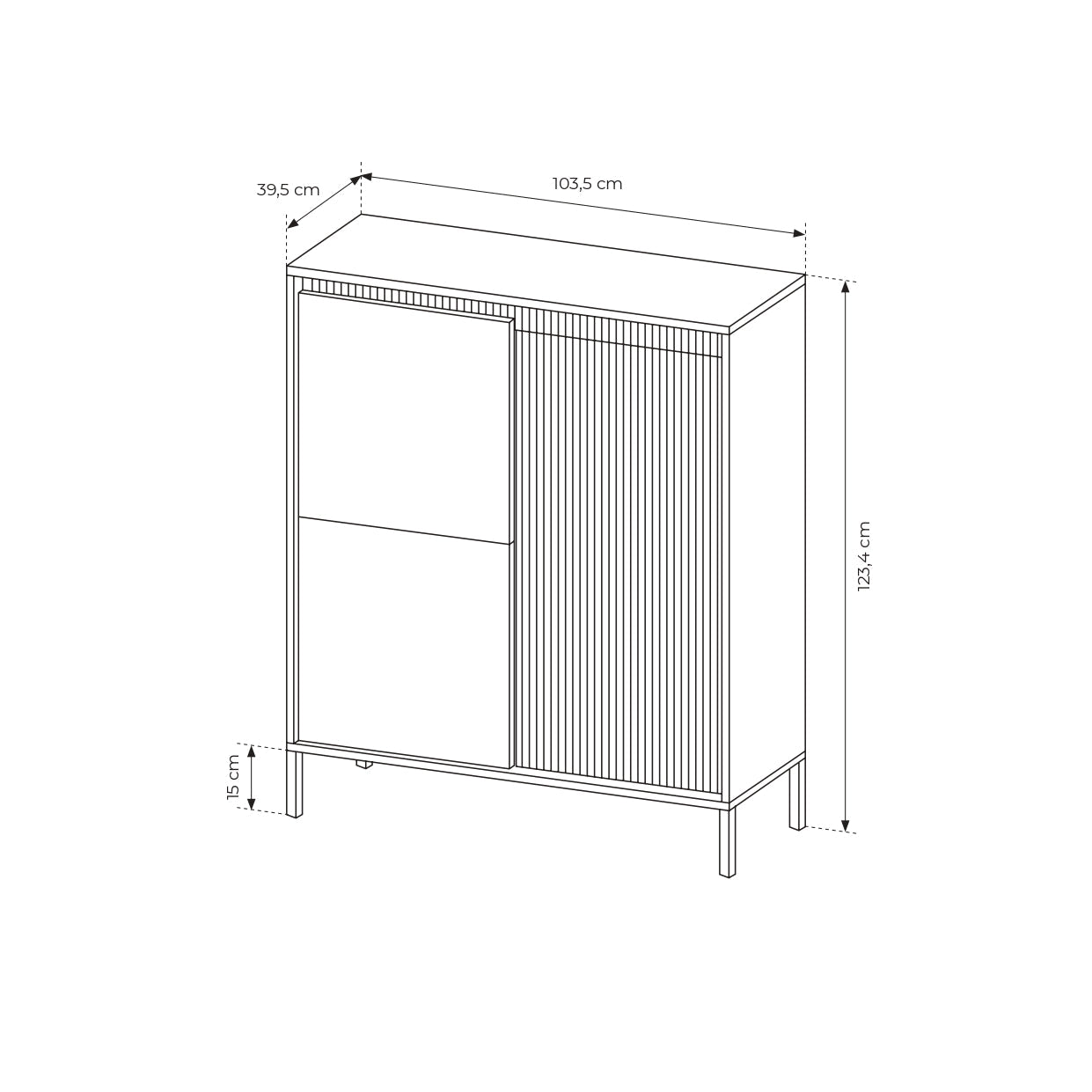 Lask Senso – High Sideboard 104 cm Black