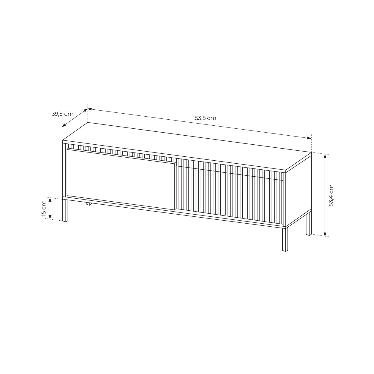 Lask Senso – TV Stand 153 cm Black