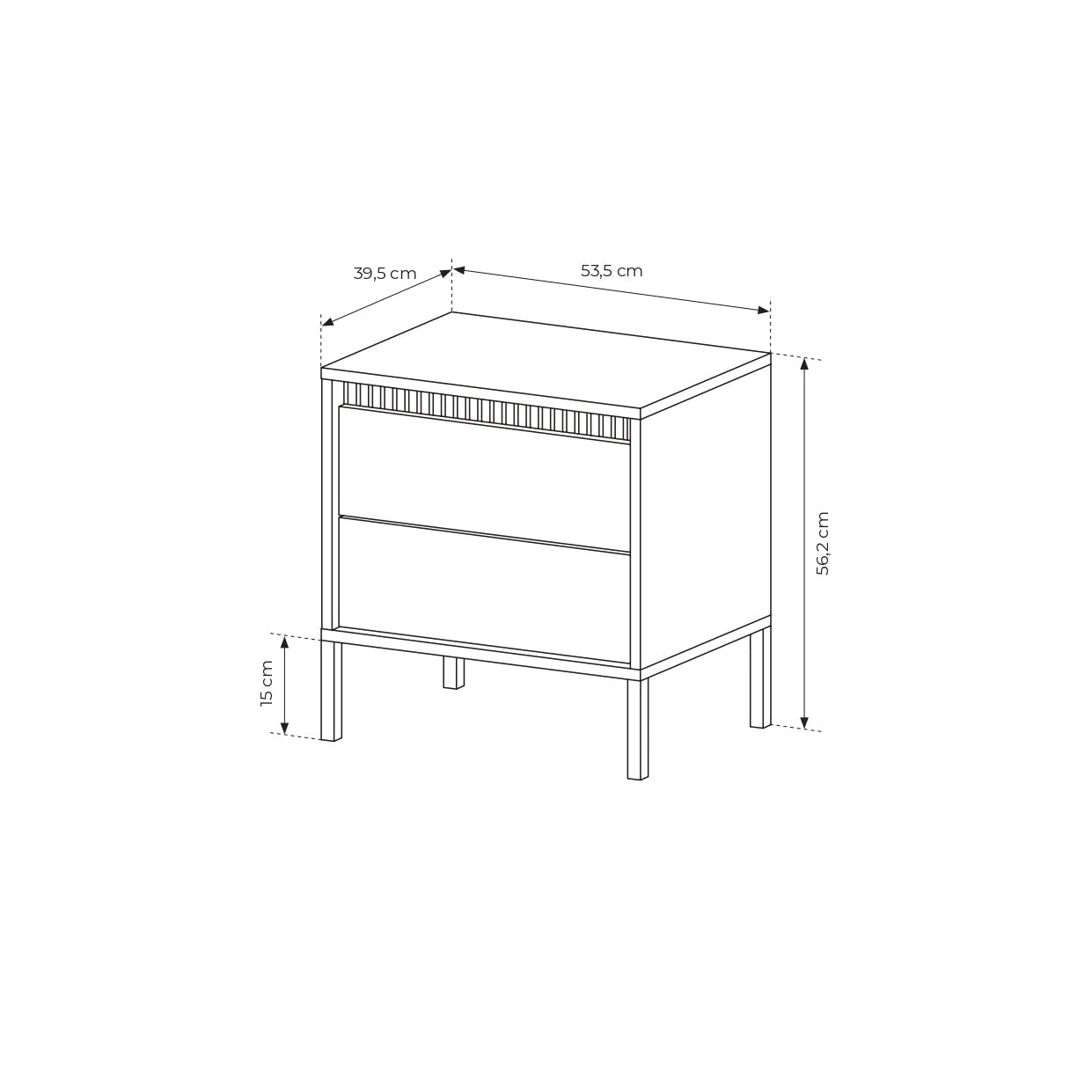 Lask Senso – Bedside Table Black