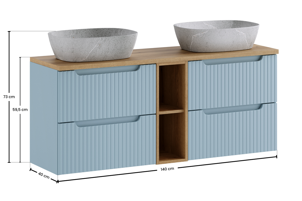 Nova Denim Badmöbel-Set 60 / 100 / 140 cm – Stellen Sie Ihr Bad zusammen