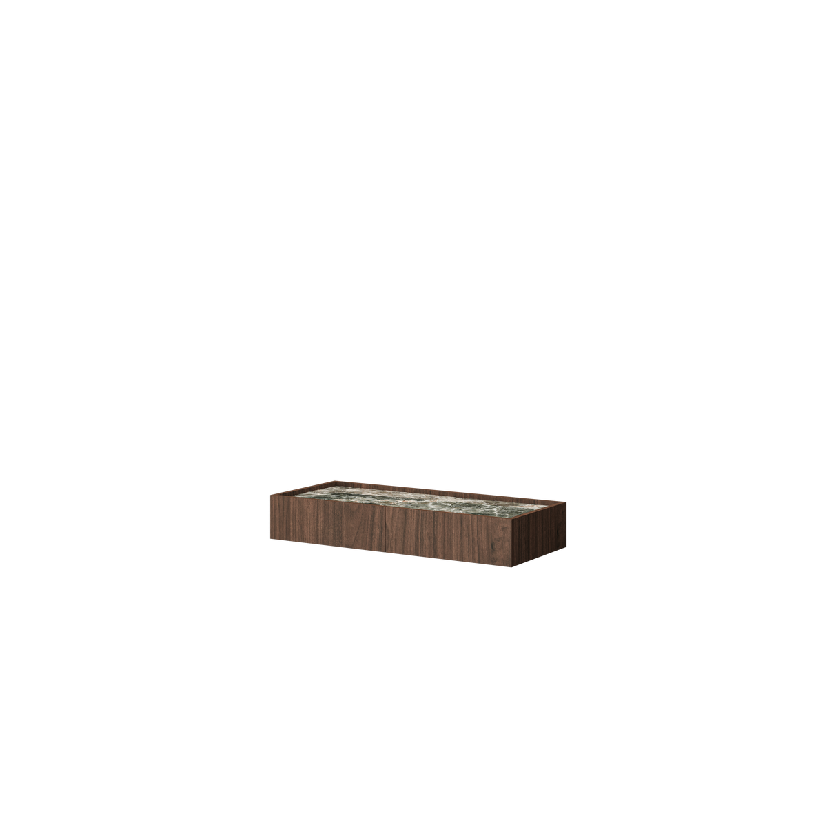 SOBA Wall-Mounted Console – Villa Walnut & Green Stone Effect, 100 cm