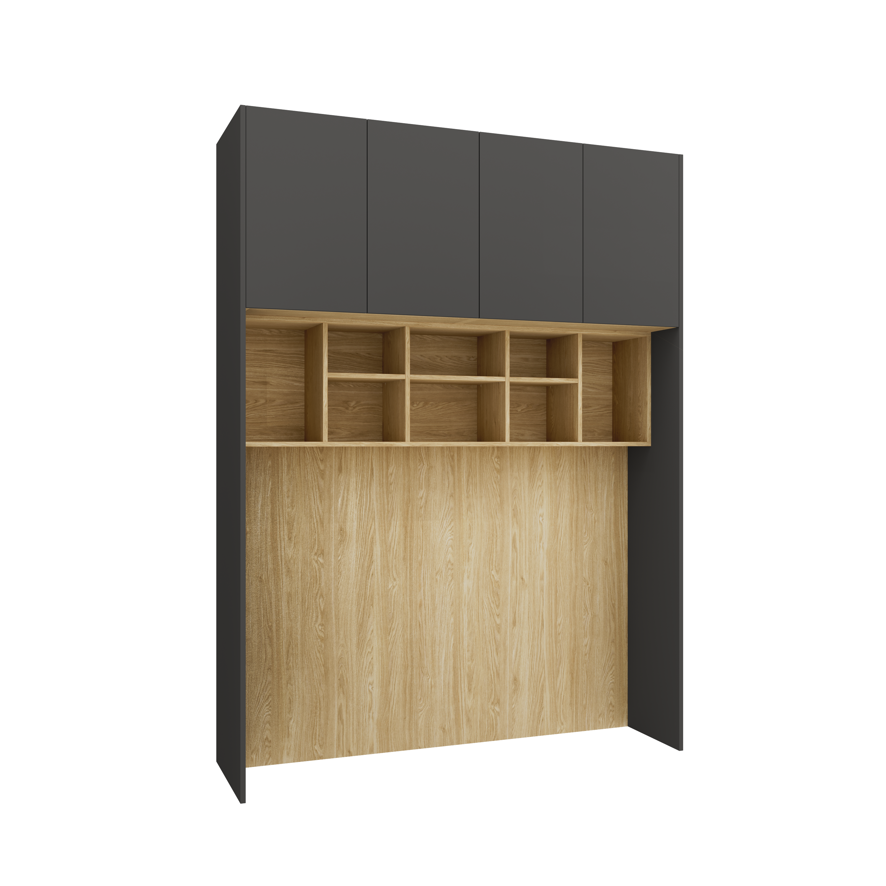 SLEEP VARIA Customizable Bedroom Build-in System – Oiled Oak / Graphite