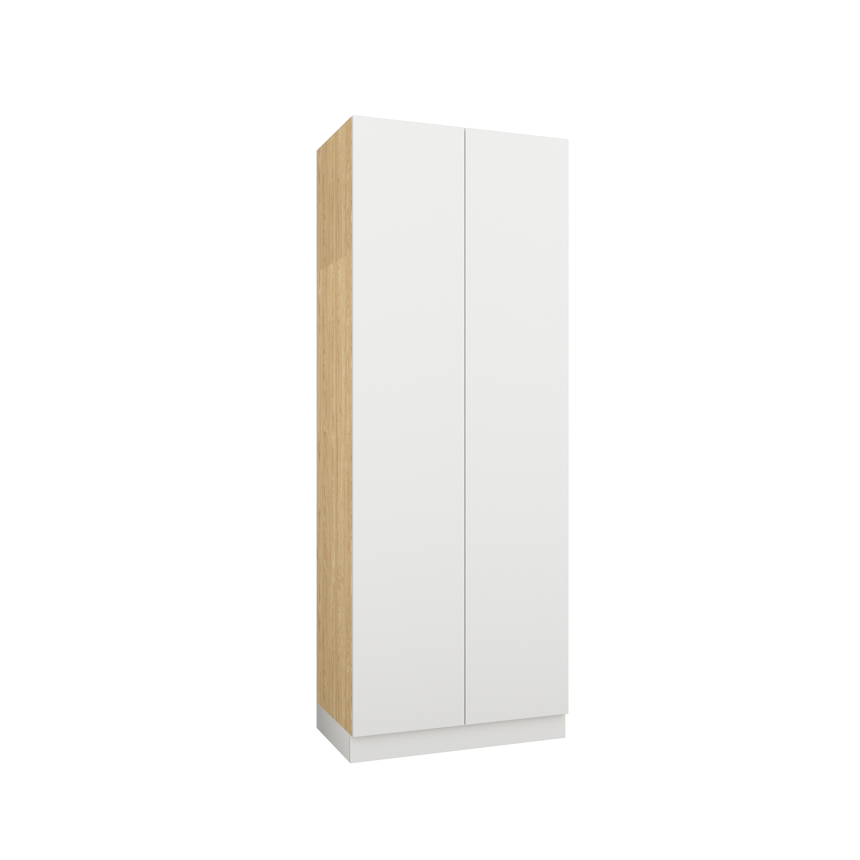 SLEEP VARIA Individuelles Schlafzimmer-Einbausystem mit Nachttischen – Geölte Eiche / Weiß Matt