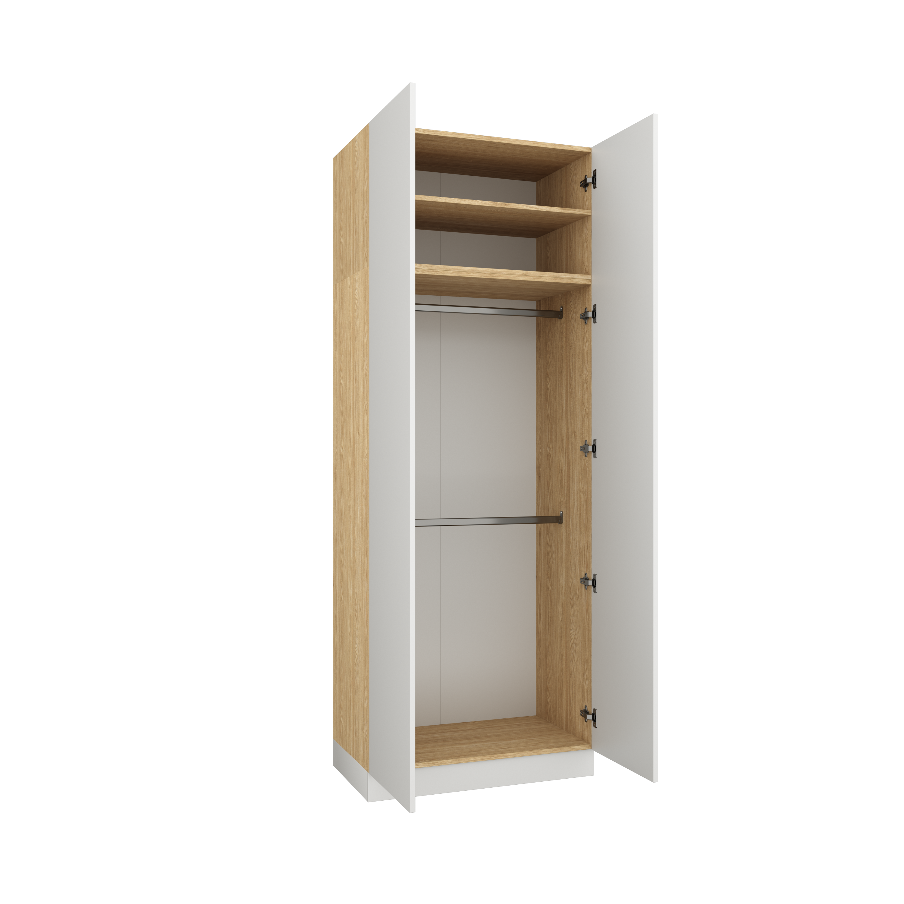 SLEEP VARIA Customizable Bedroom Build-in System – Oiled Oak / White Gloss