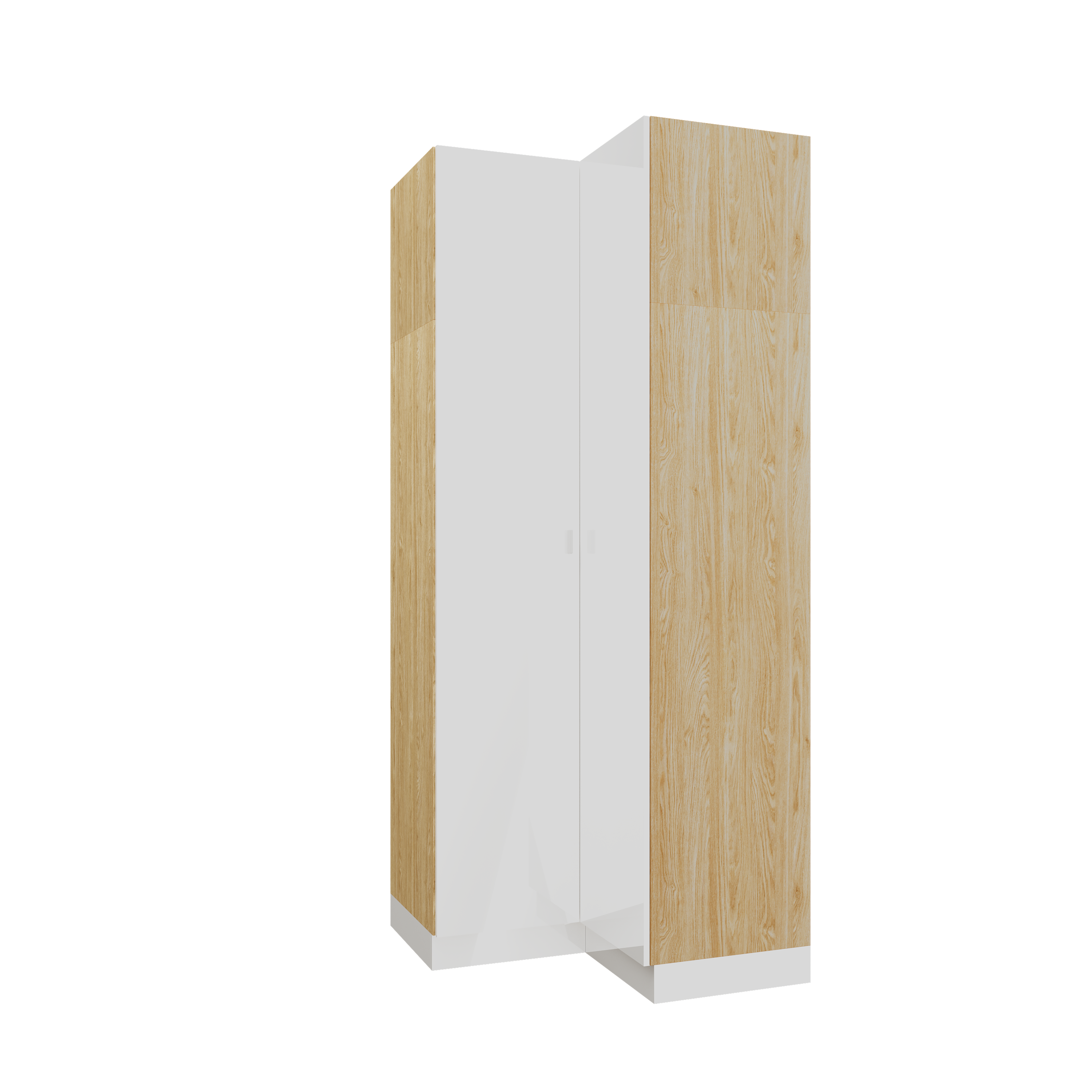 SLEEP VARIA Customizable Bedroom Build-in System – Oiled Oak / White Gloss