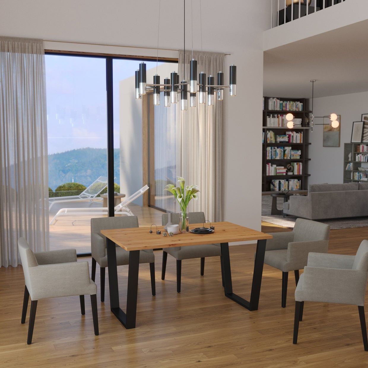 LE Cezar Dining Table – Artisan Oak 138 x 67 cm