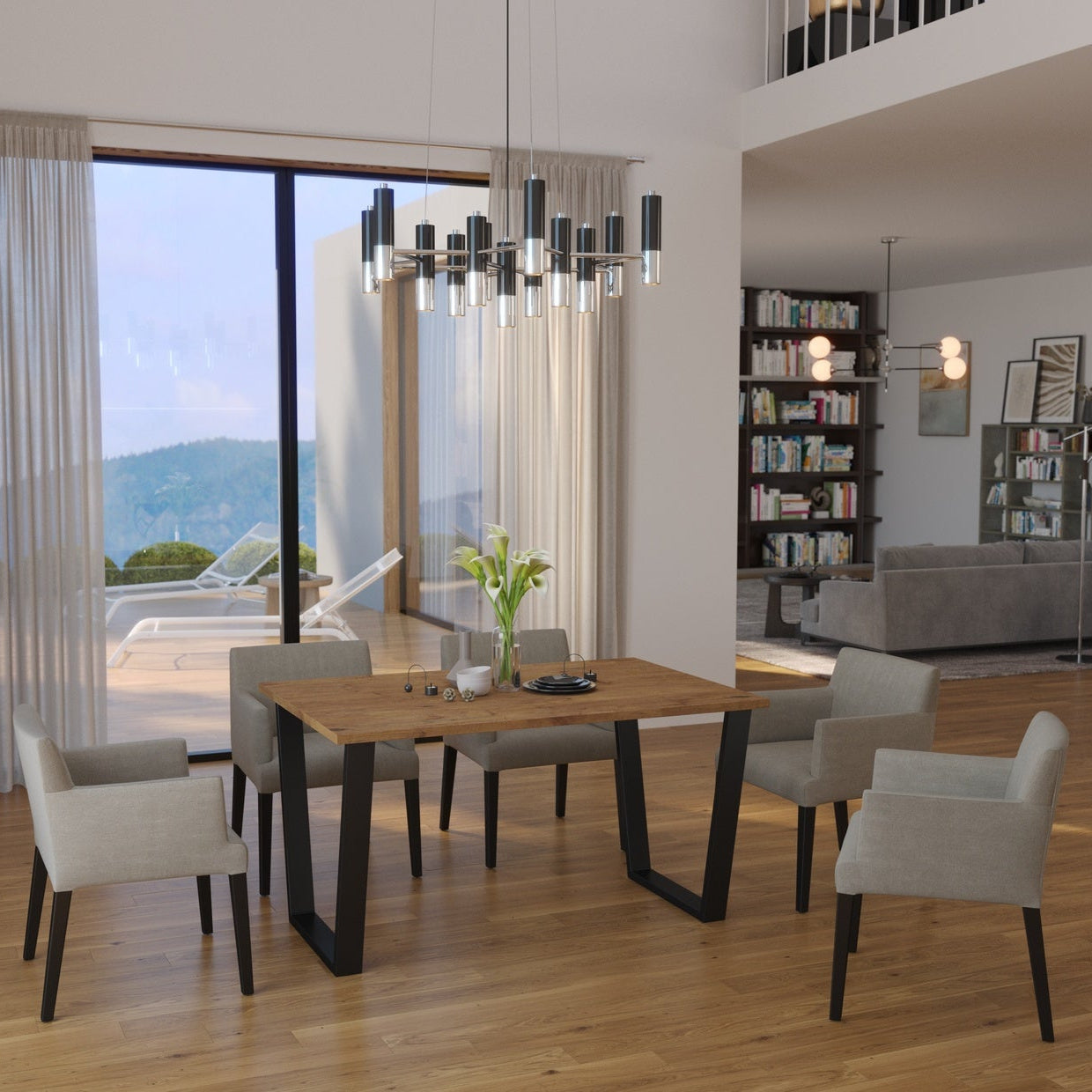 LE Cezar Dining Table – Lancelot Oak 138 x 67 cm