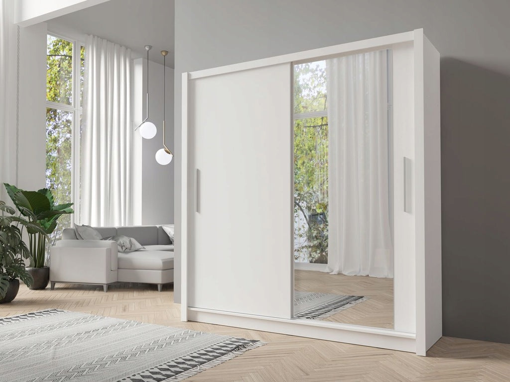 MO Baku 10 - Sliding Door Wardrobe 205 cm - White