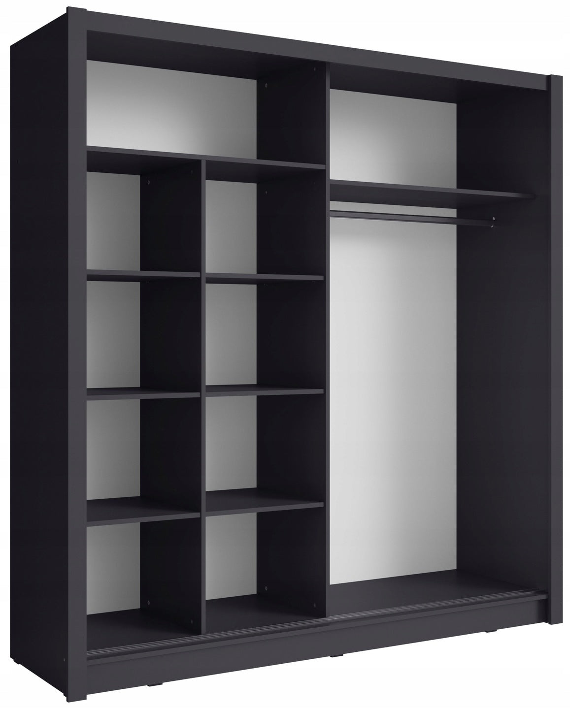 MO Baku 10 - Sliding Door Wardrobe 155 cm - Graphite