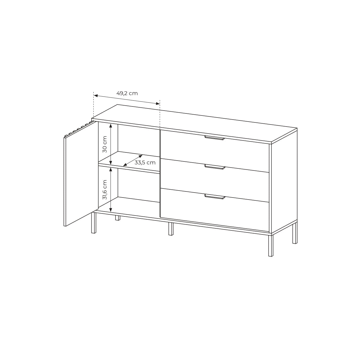 Lask Tally – Chest of Drawers 138 3D