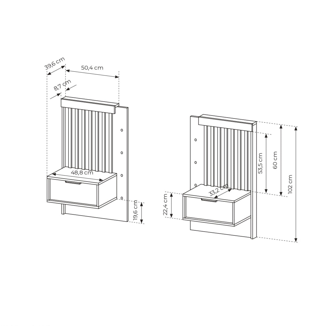 Lask Tally – Nachttische (Zweier-Set)