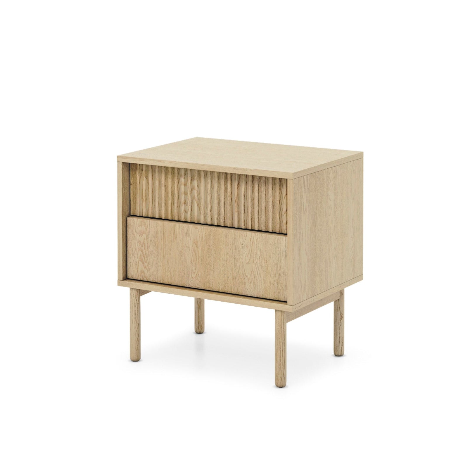 Lask Tavo – Nightstand with 2 Drawers (53.5 × 55 × 39.5 cm)