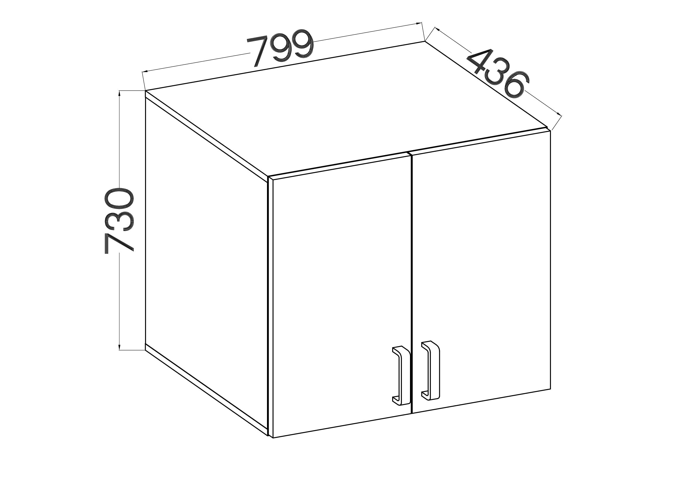 LE Malta 104 2F Upper Cabinet in Light Grey