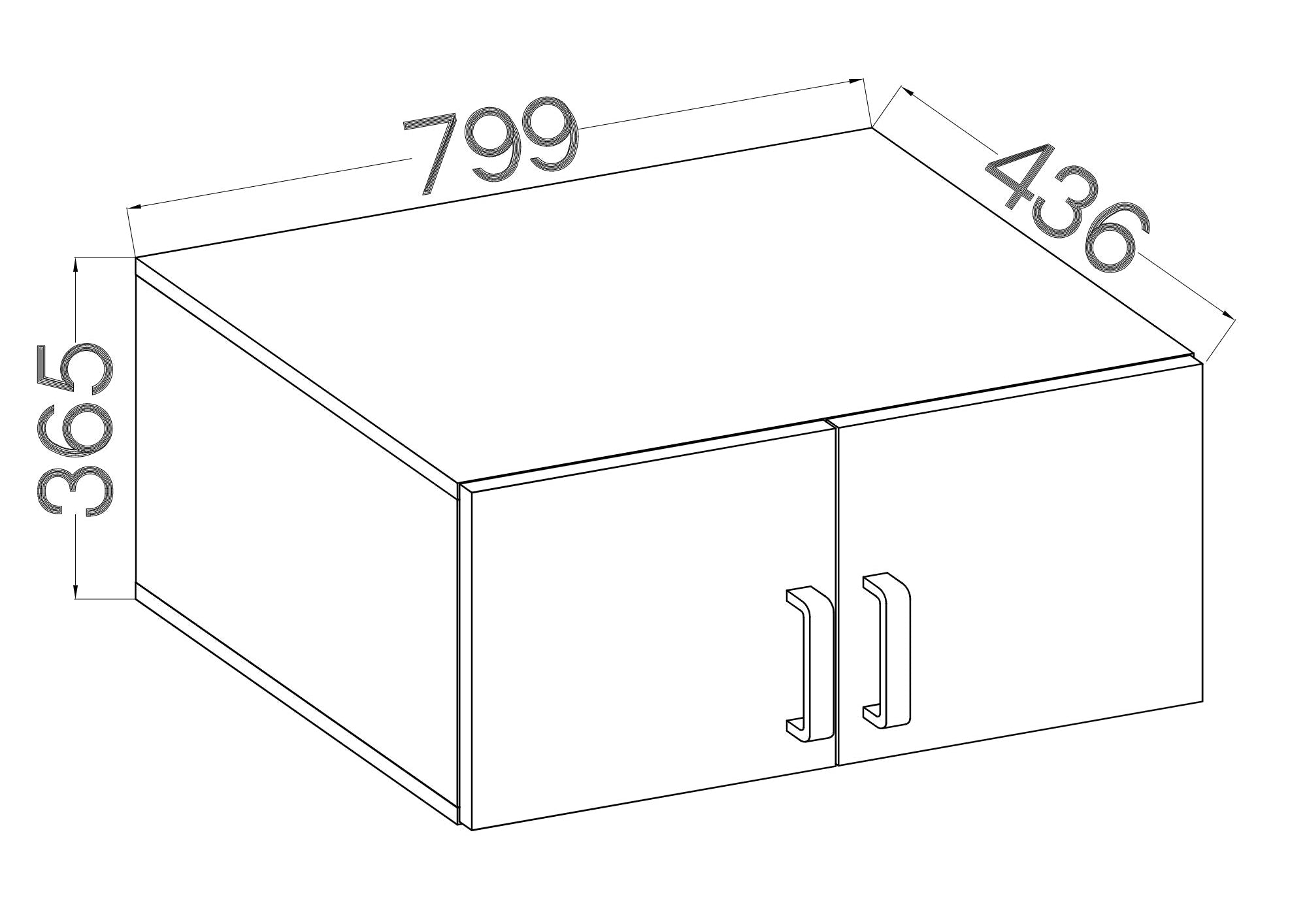 LE Malta 112 2F Overhead Cabinet in Light Grey