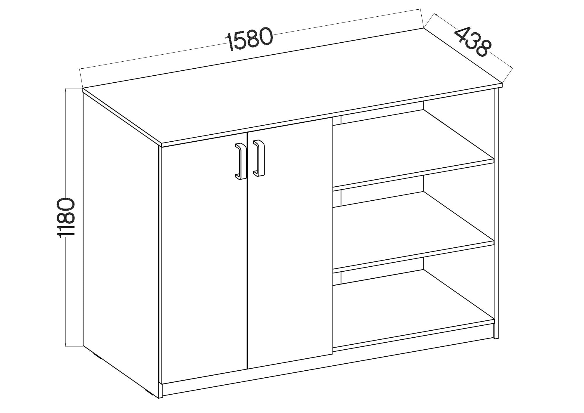 LE Malta 830 2F Sideboard in Artisan Oak